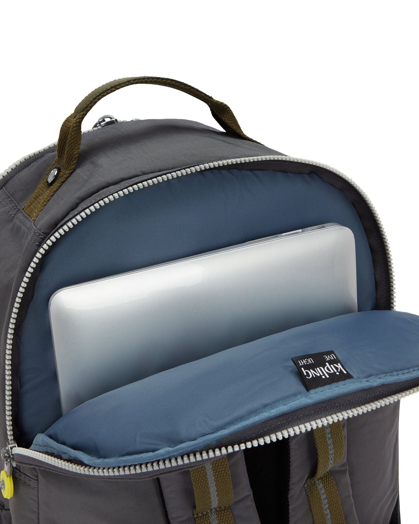 Kipling Seoul College Extra Back to Grey Large backpack with laptop compartment I6350-1DX