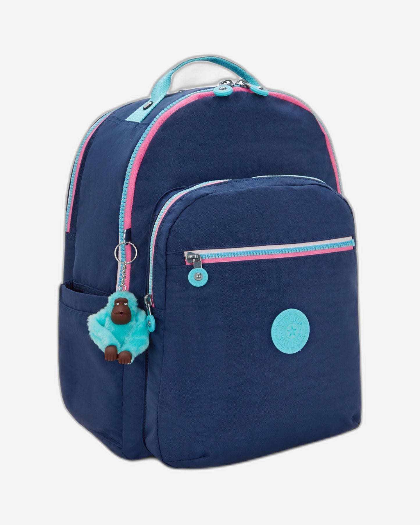 Kipling Seoul College Extra Resort Navy Large backpack with laptop compartment I6350-2DG