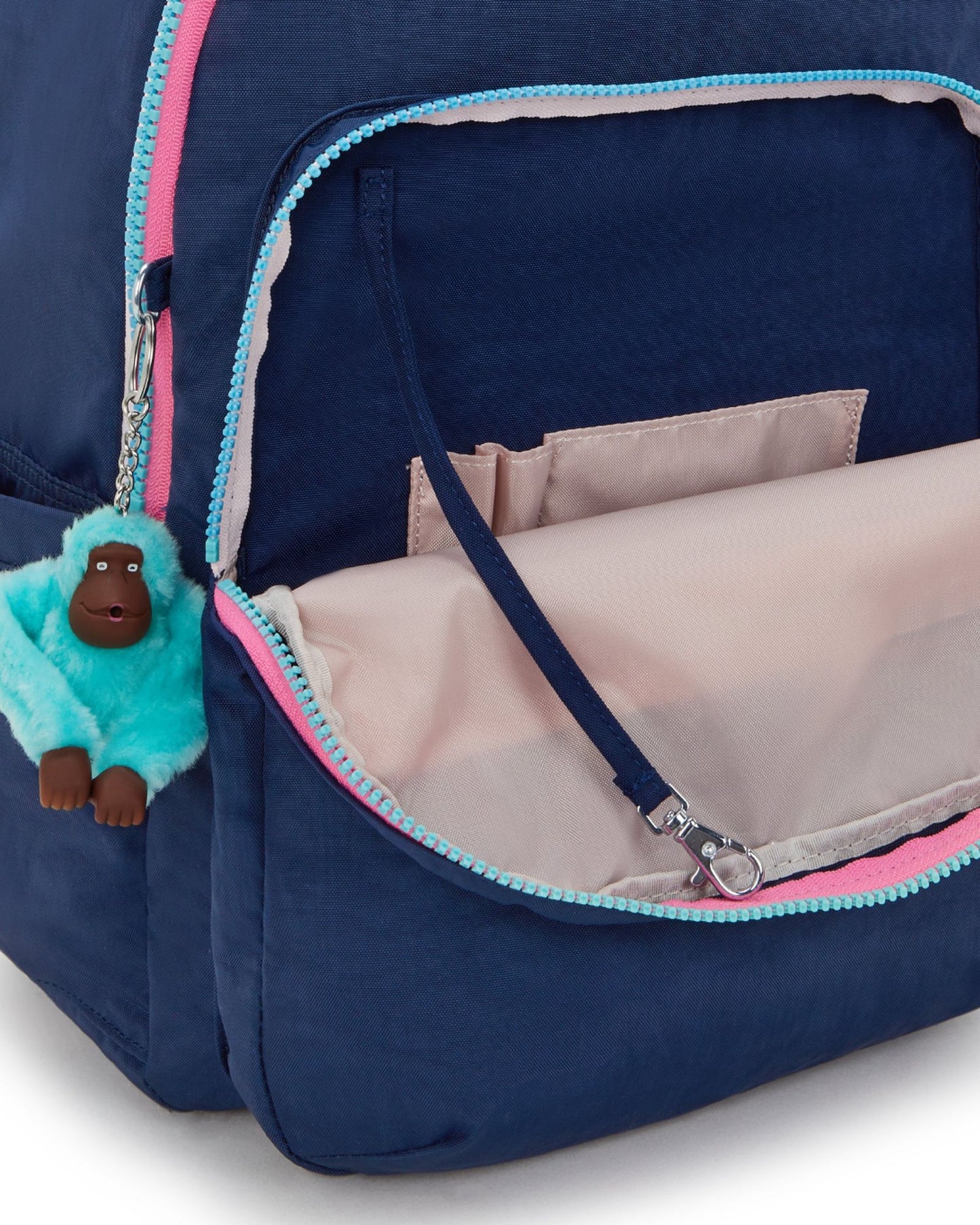 Kipling Seoul College Extra Resort Navy Large backpack with laptop compartment I6350-2DG