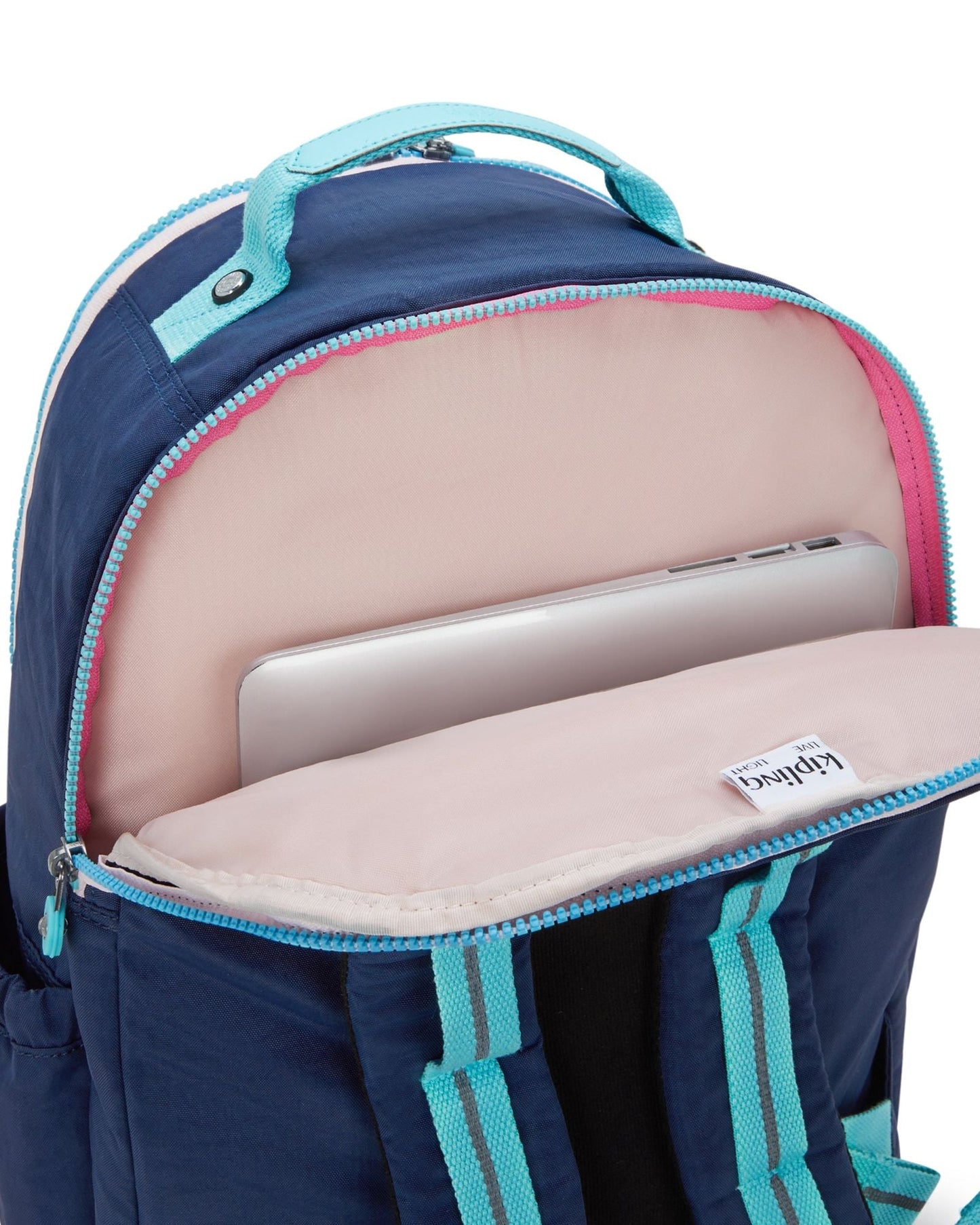 Kipling Seoul College Extra Resort Navy Large backpack with laptop compartment I6350-2DG