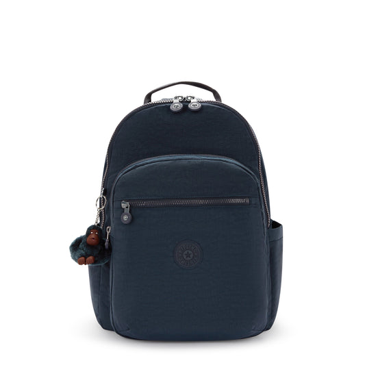 Kipling Seoul College Extra True Blue Tonal Large backpack with laptop compartment I6350-4DX