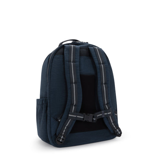 Kipling Seoul College Extra True Blue Tonal Large Backpack With Laptop Compartment I6350-4Dx