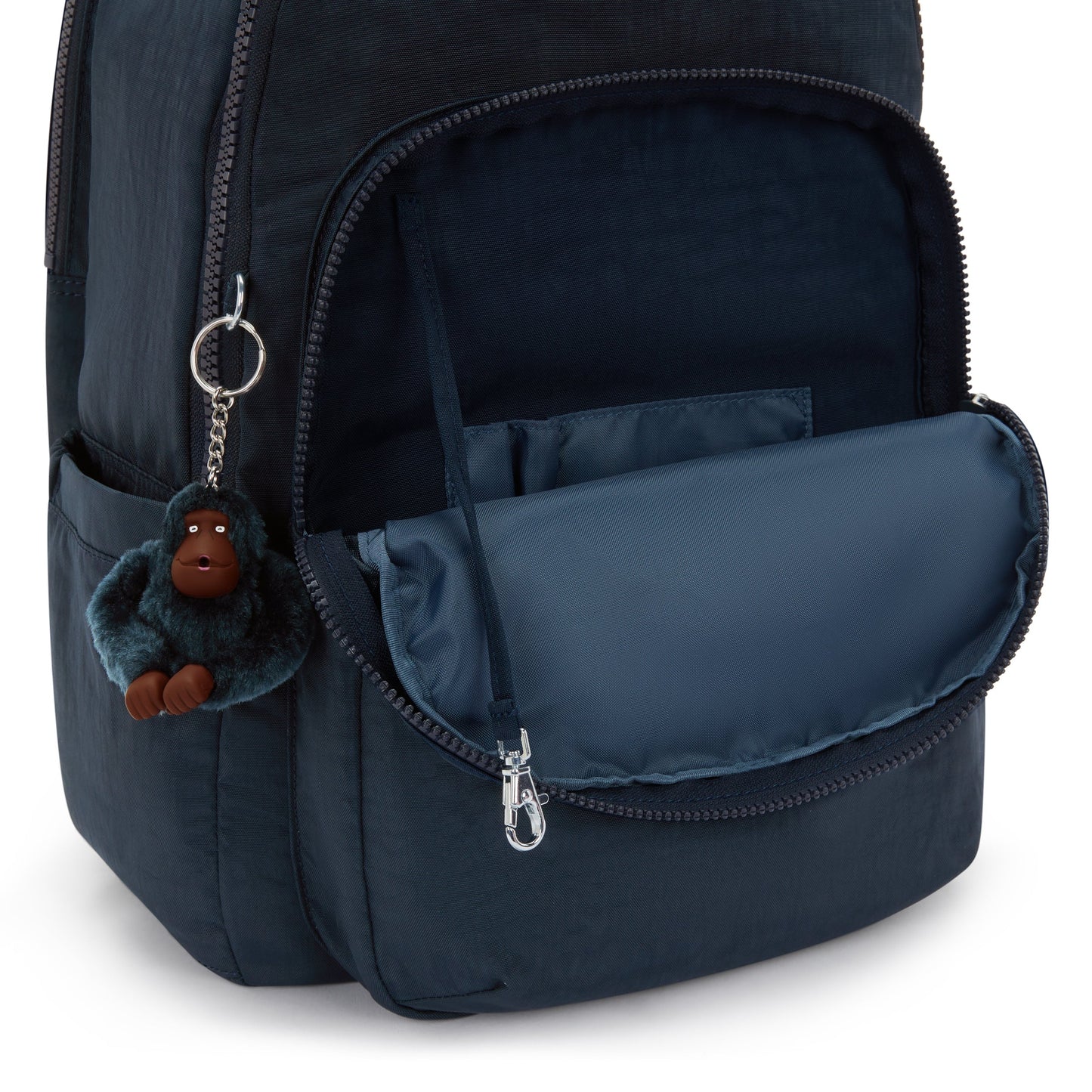 Kipling Seoul College Extra True Blue Tonal Large Backpack With Laptop Compartment I6350-4Dx
