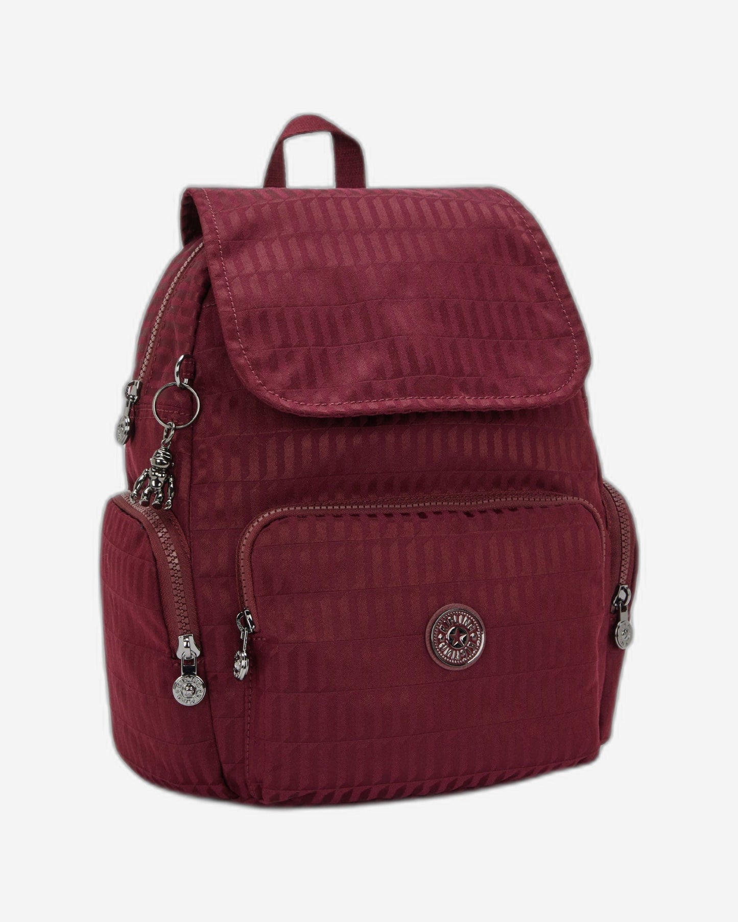 Kipling City Zip S Maroon Tile Jq Small backpack I6749-9HX