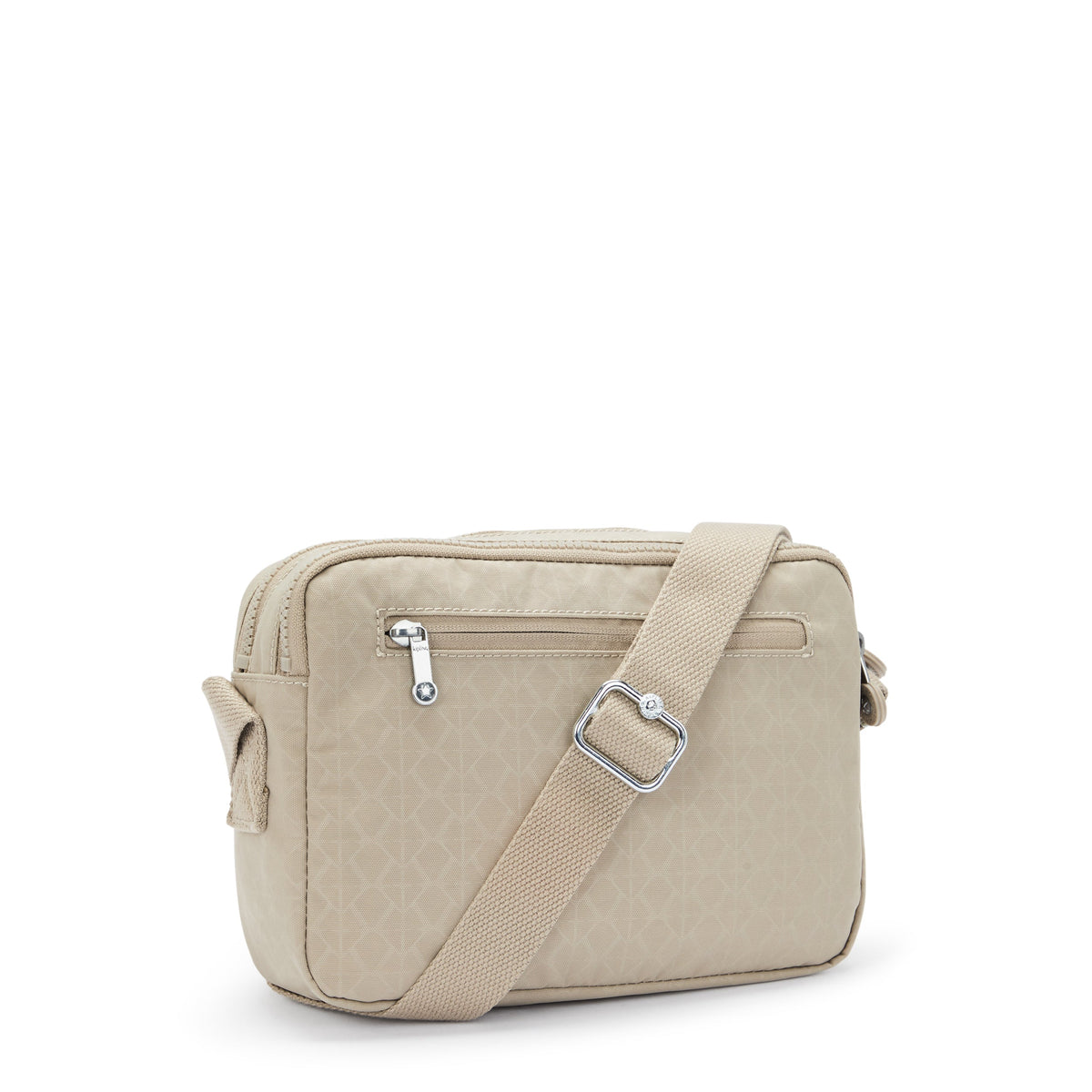 Kipling Abanu M Signature Beige Embossed Medium Crossbody Bag I6831-96A