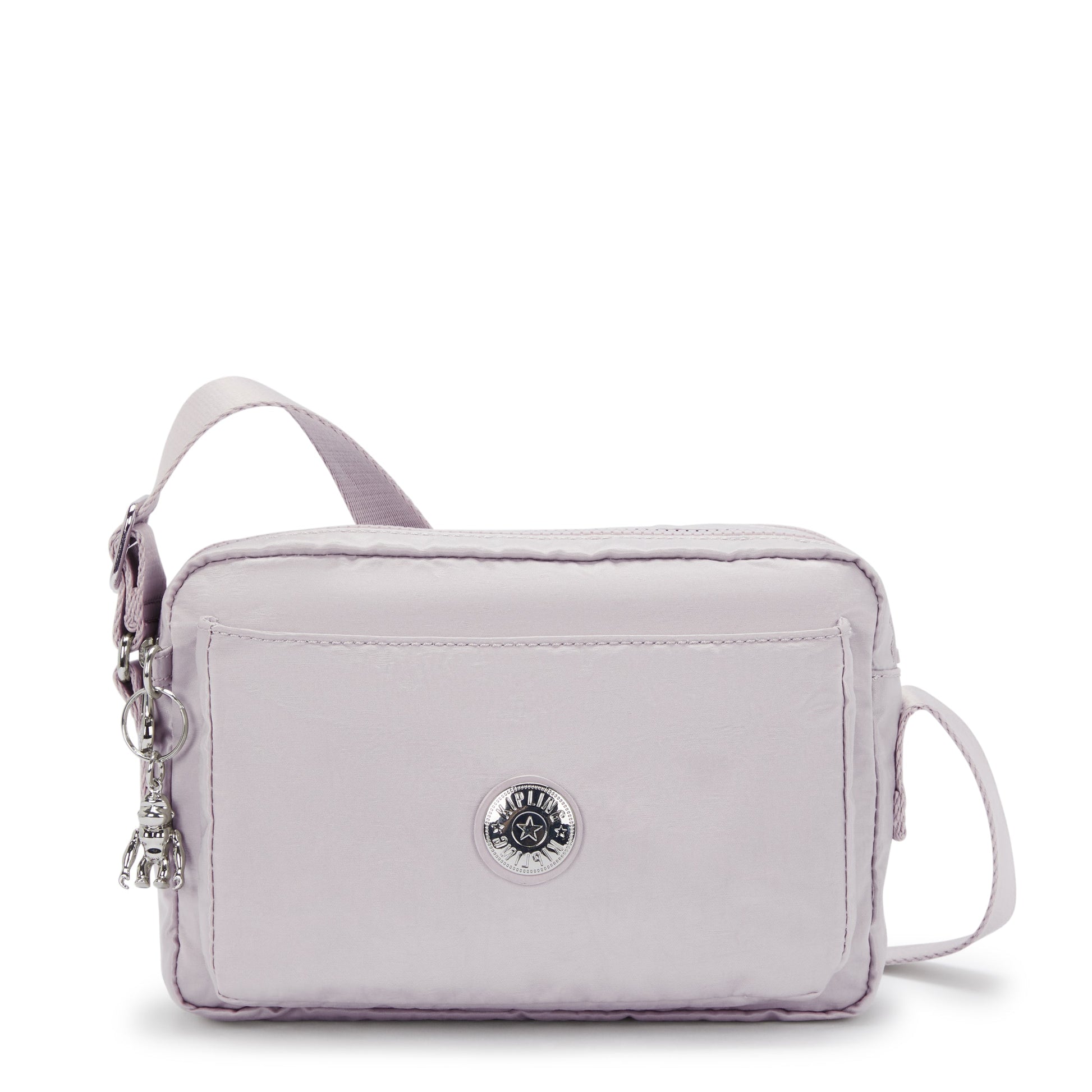 KIPLING-Abanu M-Medium crossbody-Gleam Silver-I6847-K6G