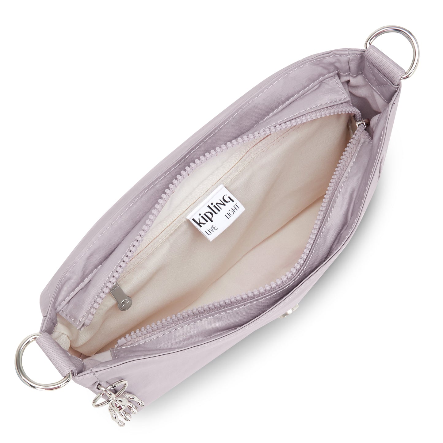 KIPLING-Aras-Small shoulderbag (with removable strap)-Gleam Silver-I6941-K6G