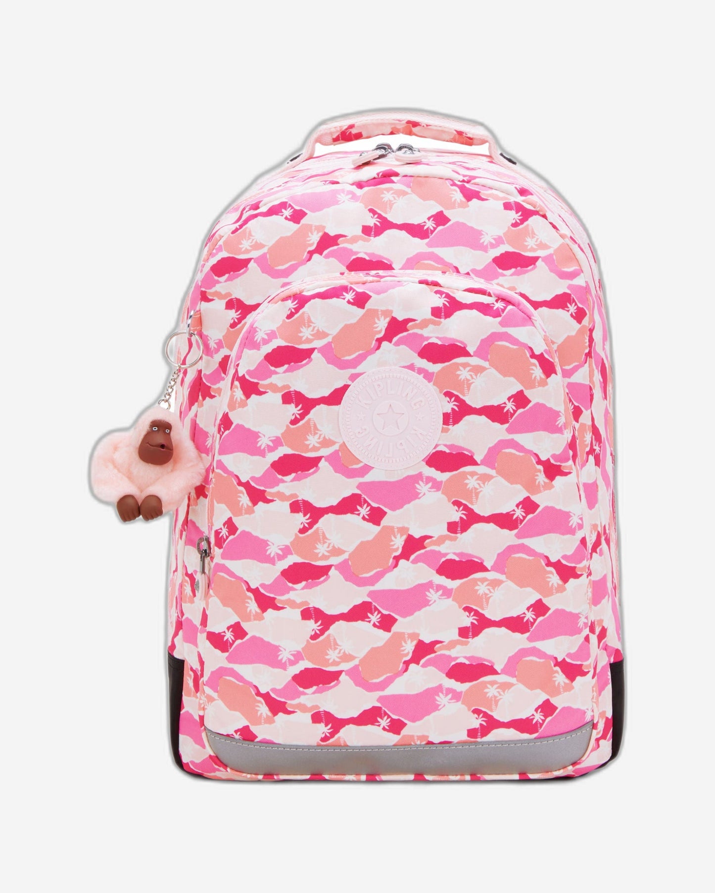 Kipling Class Room Pink Palm Large backpack with laptop compartment I7090-1BV