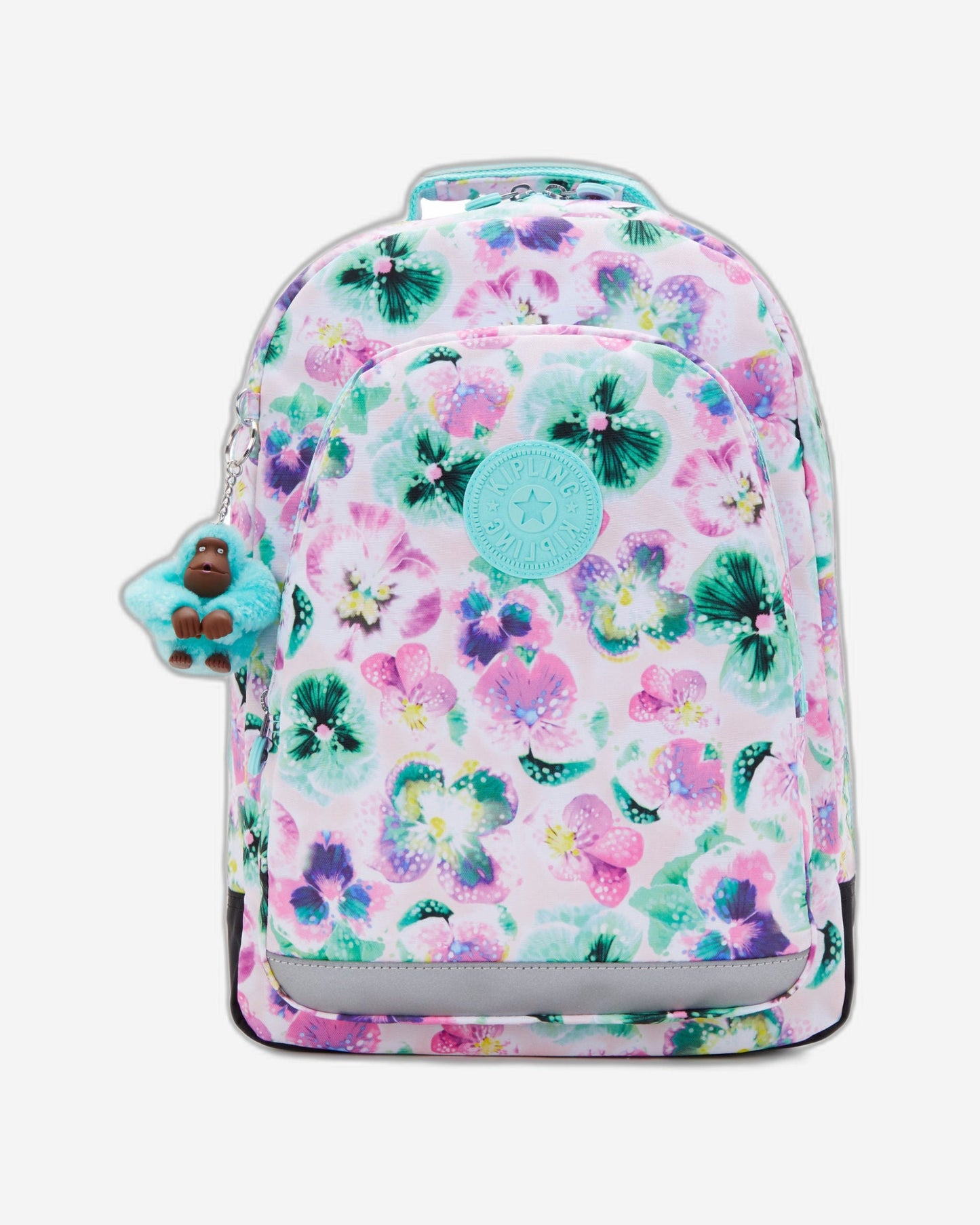 Kipling Class Room Aqua Blossom Large Backpack C2I7090-7EC