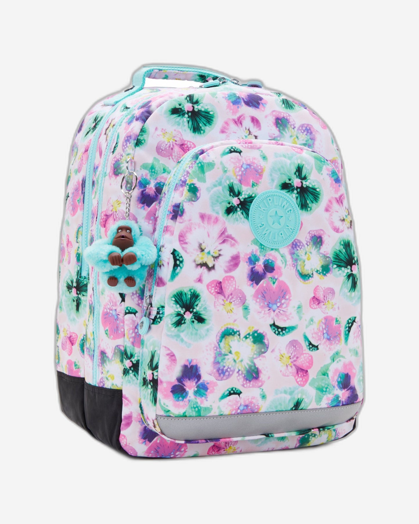 Kipling Class Room Aqua Blossom Large Backpack C2I7090-7EC