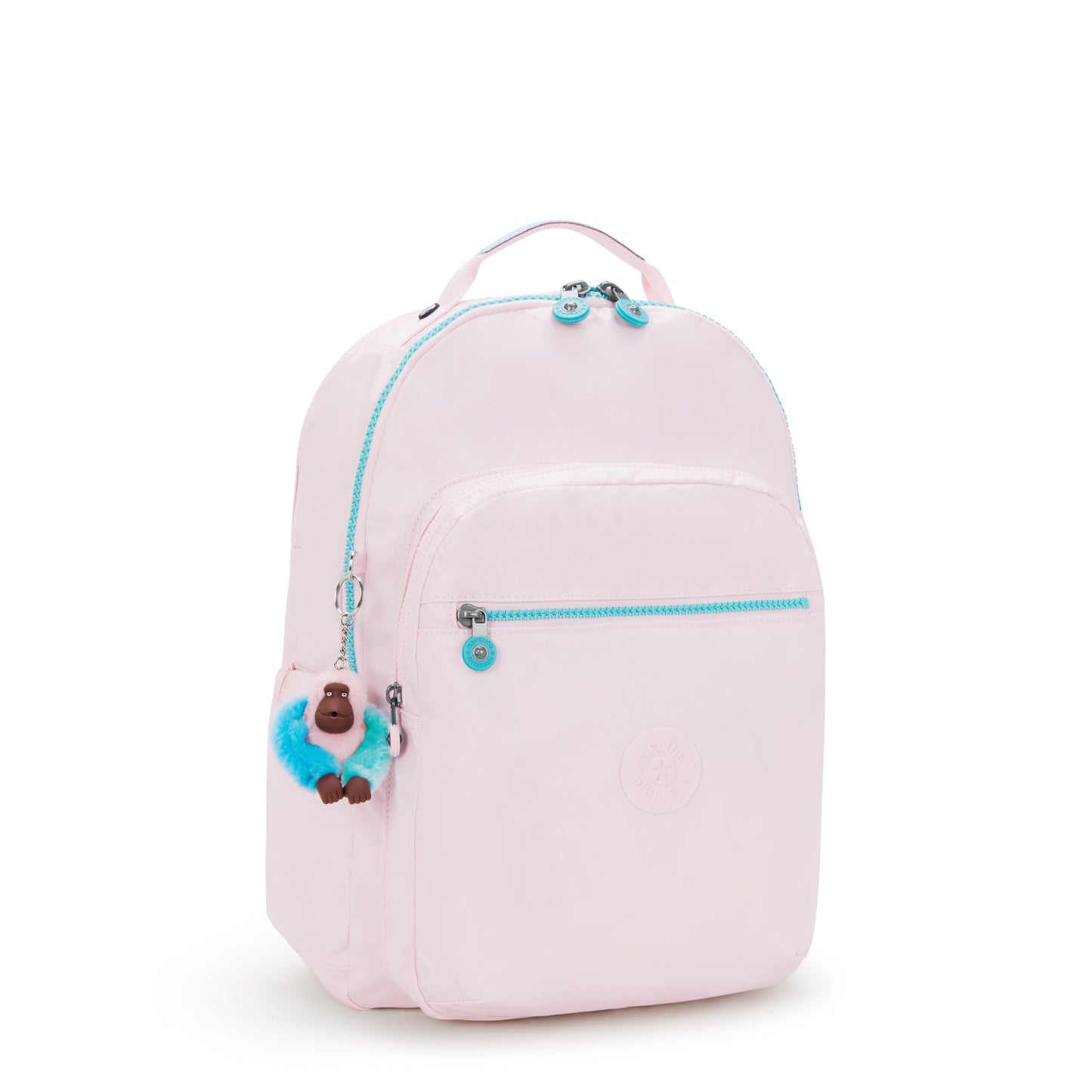 Kipling Seoul Lap Sea Pink Met Large Backpack With Laptop Compartment I7135-52J