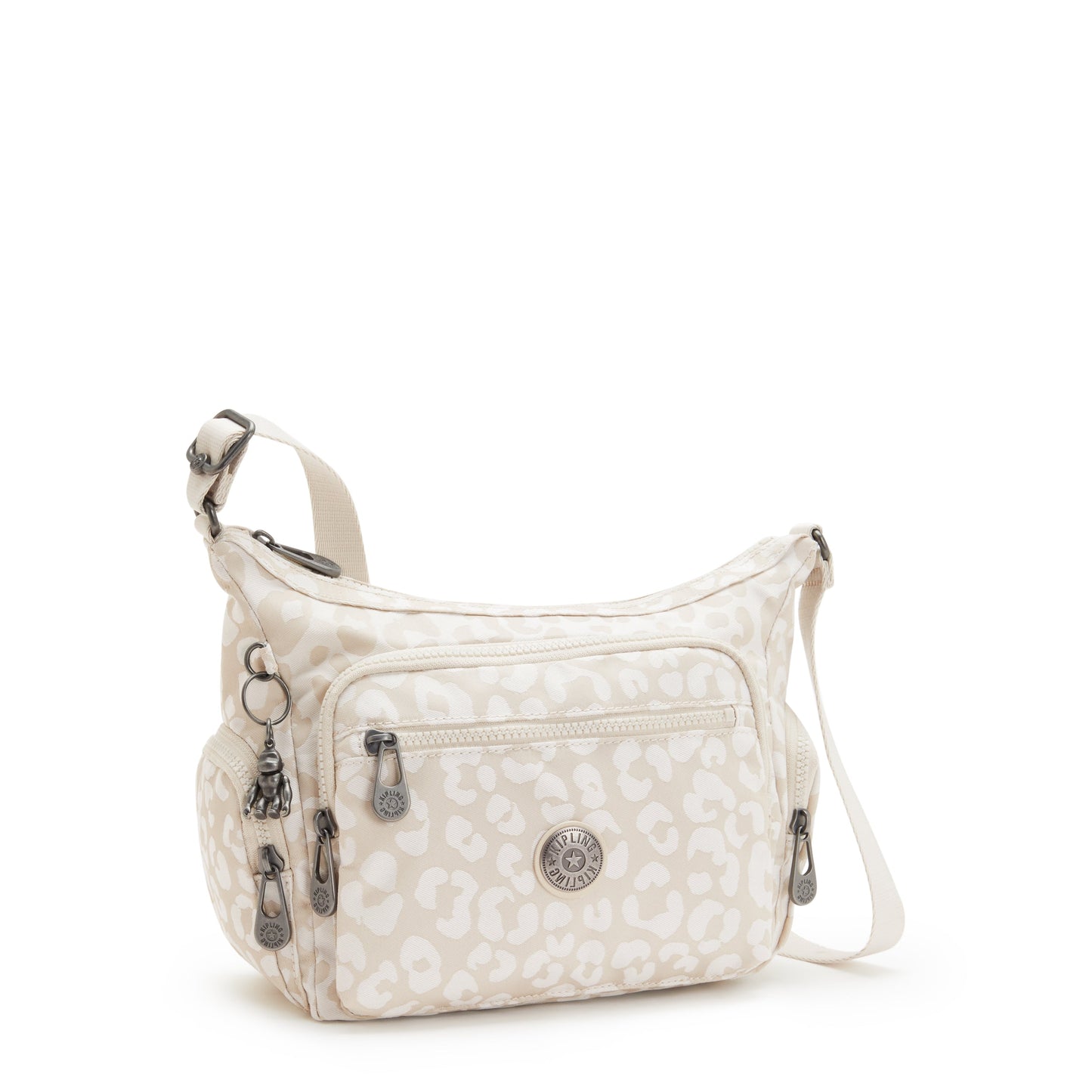 KIPLING-Gabbie S-Medium crossbody-White Cheetah J-I7171-T8J