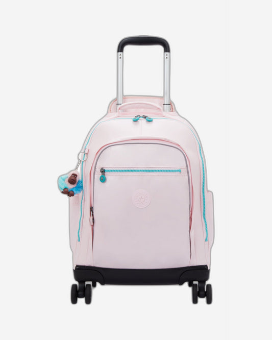 Kipling New Zea Sea Pink Met Large wheeled backpack with laptop compartment I7267-52J