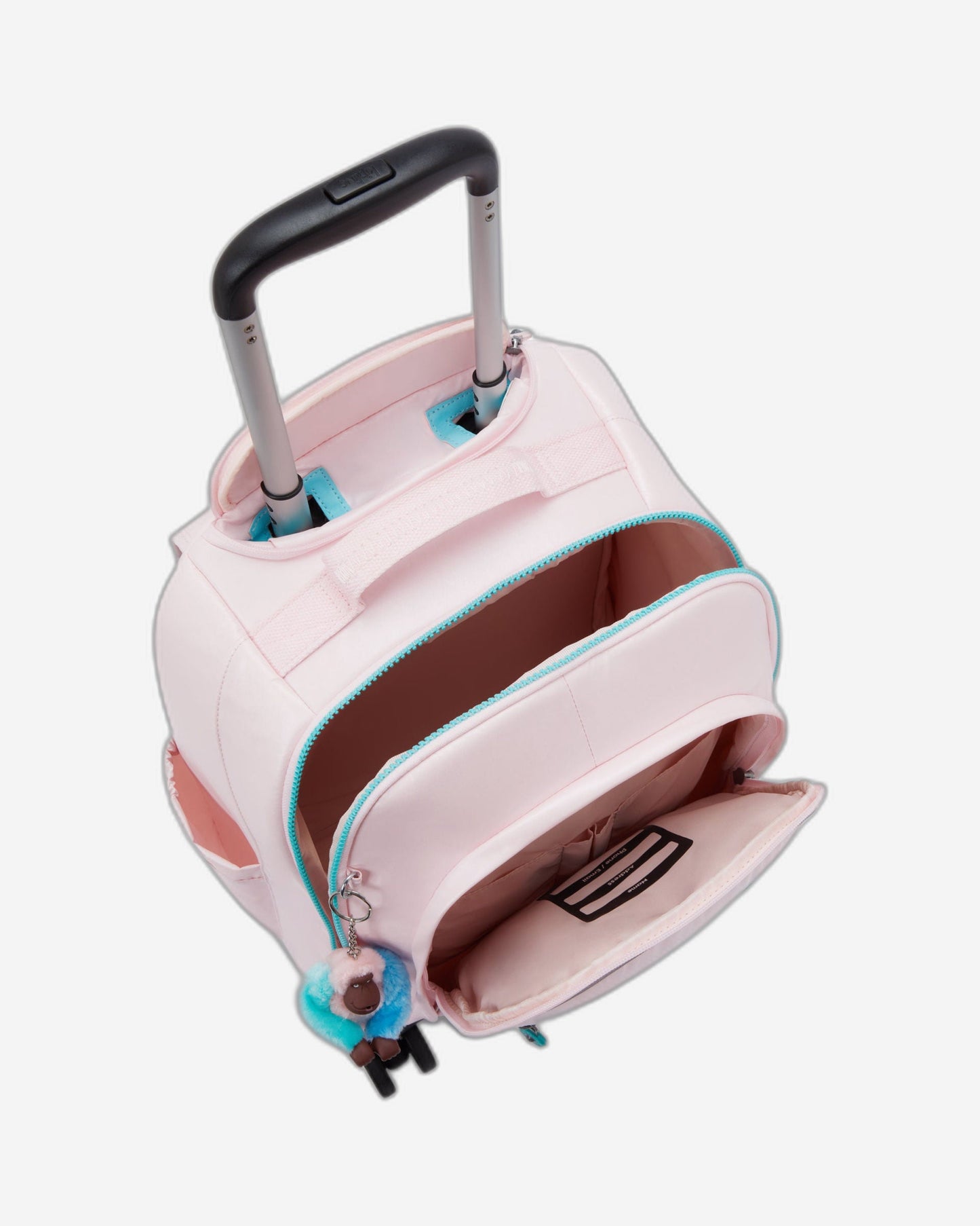 Kipling New Zea Sea Pink Met Large wheeled backpack with laptop compartment I7267-52J