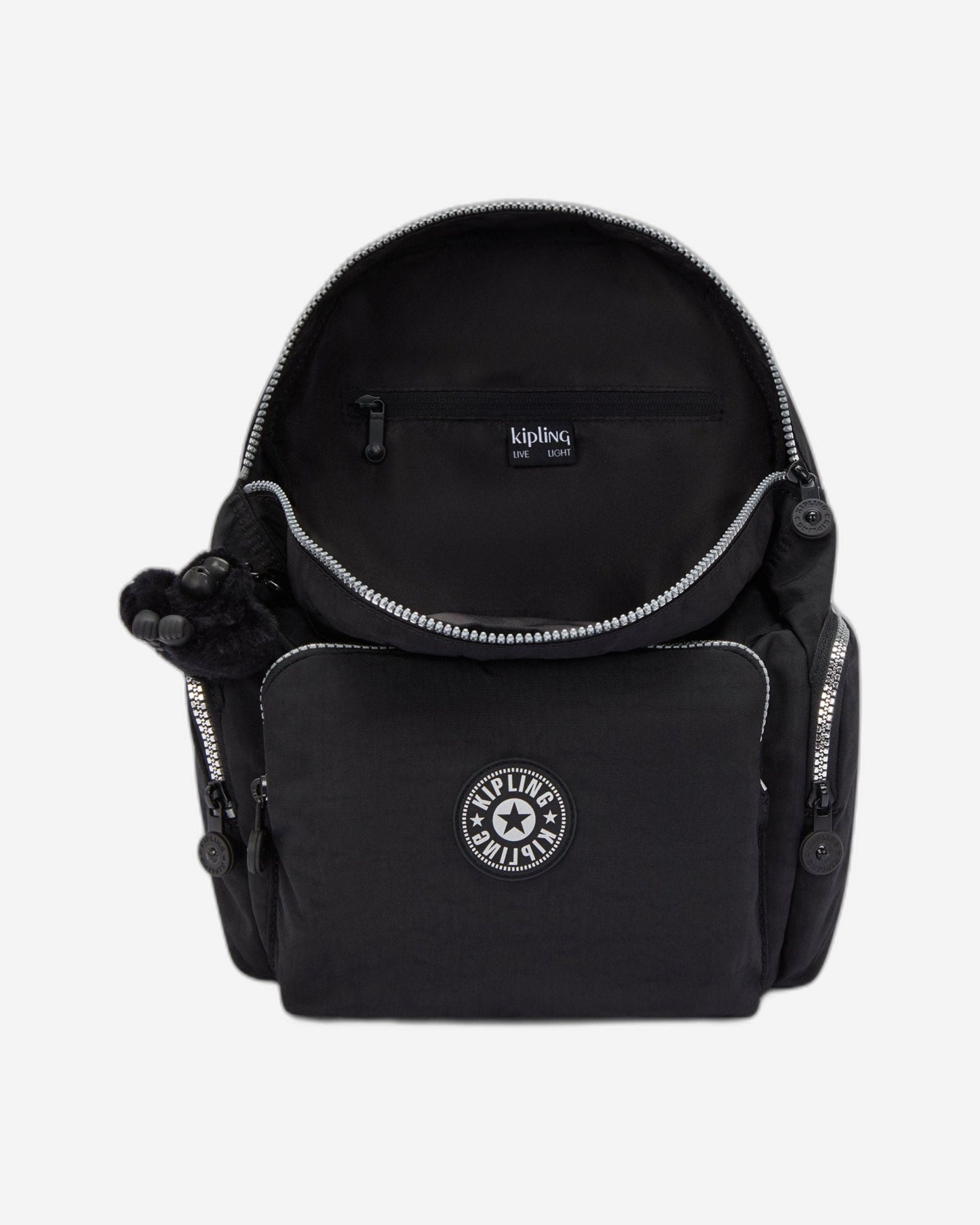 Kipling City Zip S Glorious Silver Small Backpack I7354-9SB