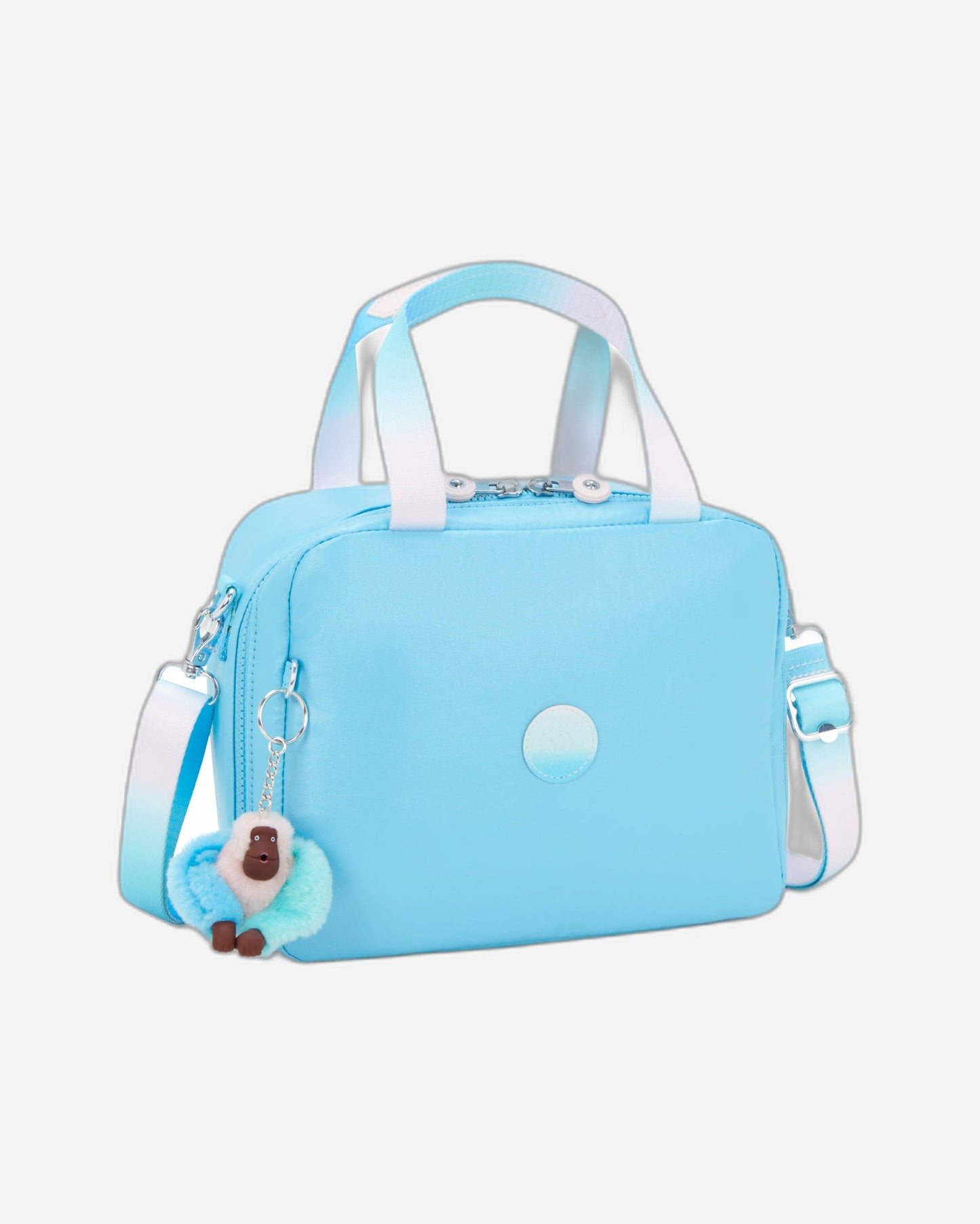 Kipling Miyo Sea Blue Met Large lunchbag with trolley sleeve I7363-52D