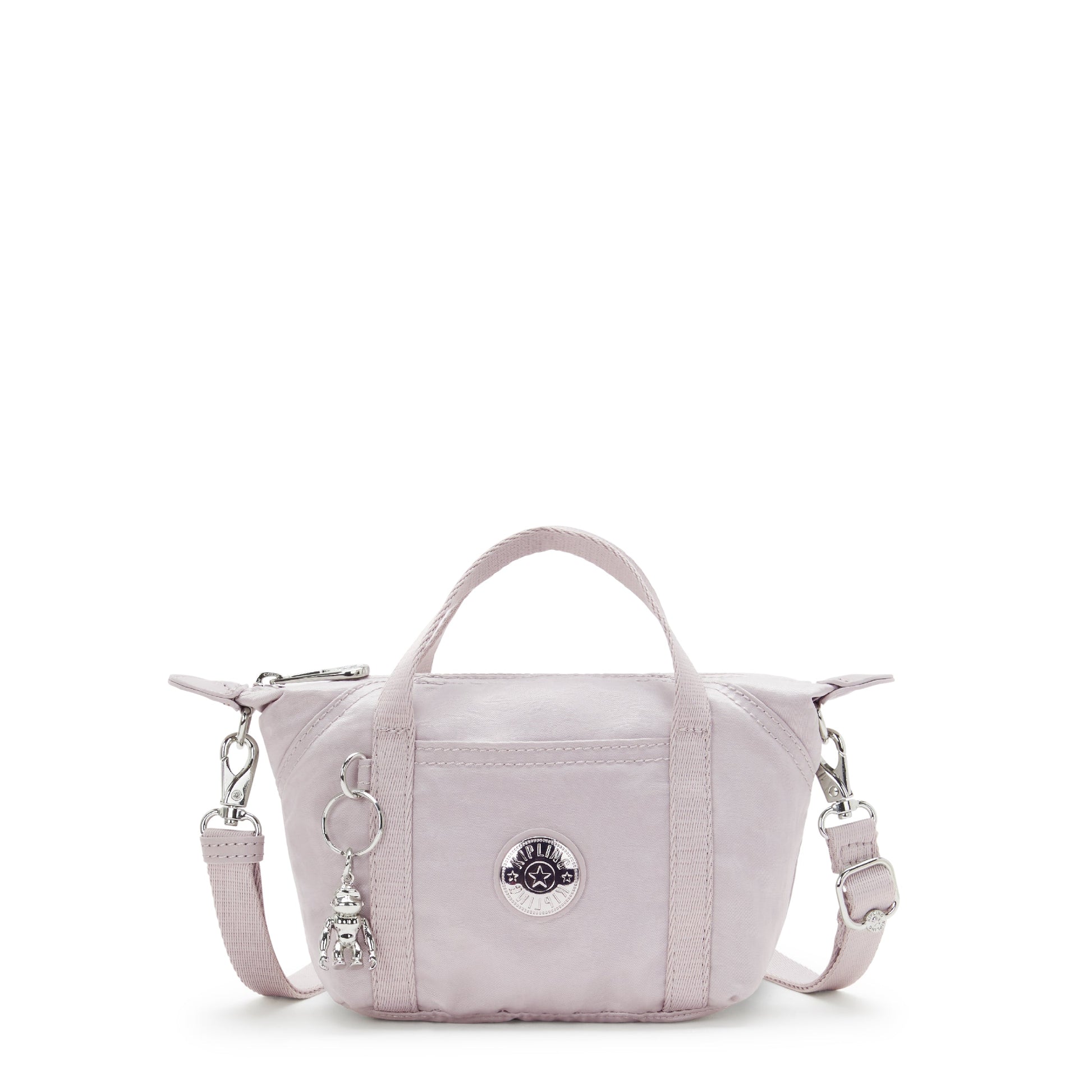 KIPLING-Art Compact-Small Crossbody Bag With Removable Strap-Gleam Silver-I7492-K6G