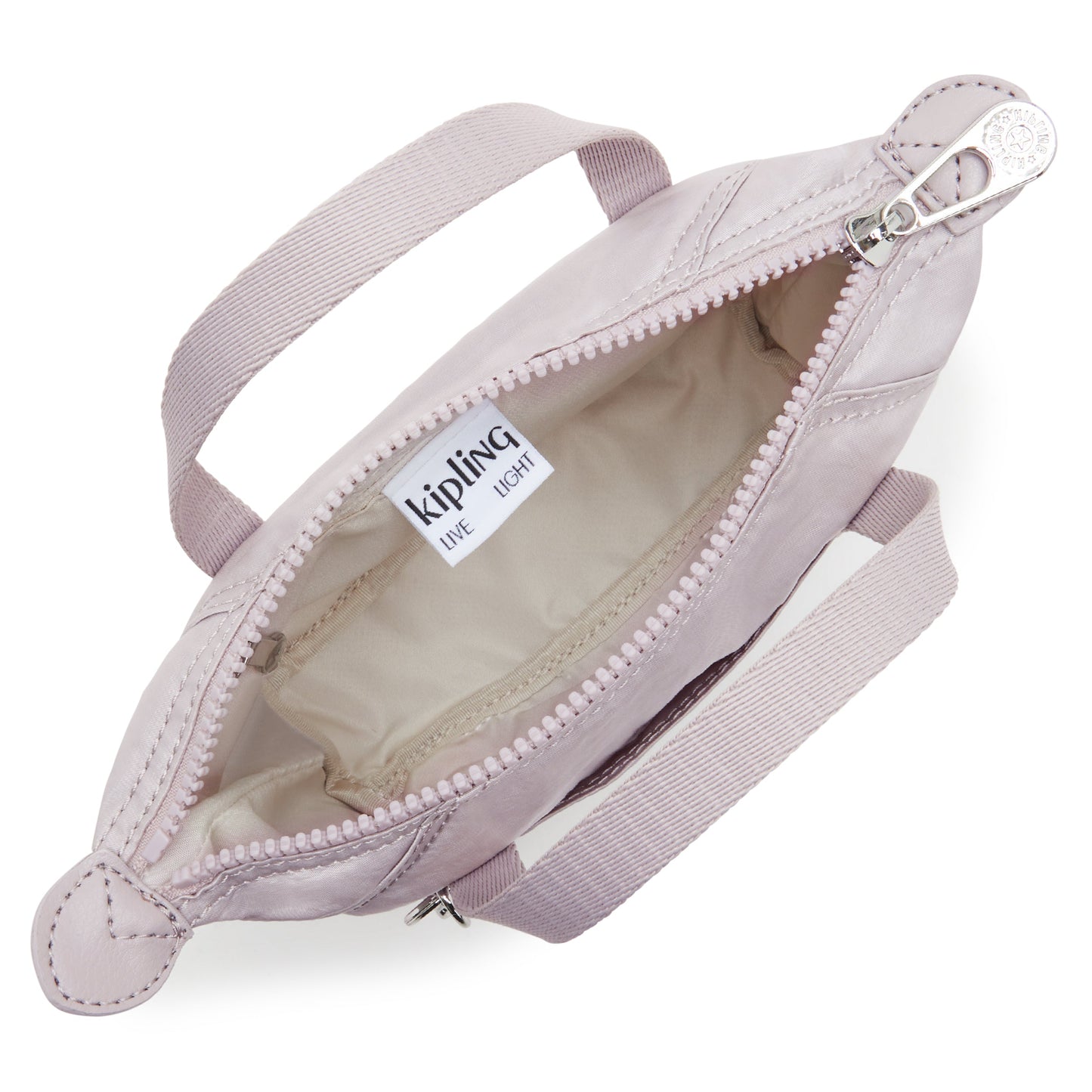 KIPLING-Art Compact-Small Crossbody Bag With Removable Strap-Gleam Silver-I7492-K6G