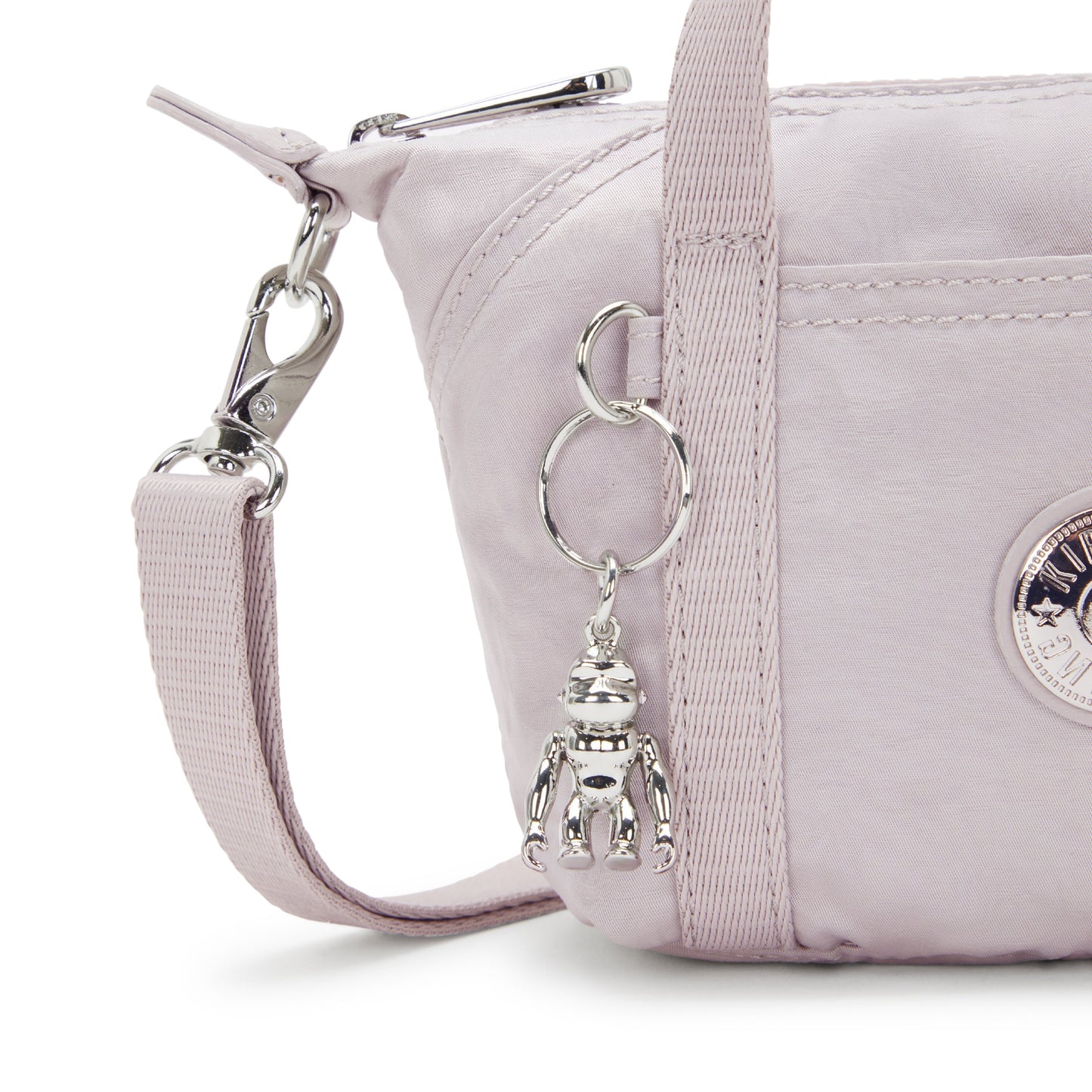 KIPLING-Art Compact-Small Crossbody Bag With Removable Strap-Gleam Silver-I7492-K6G