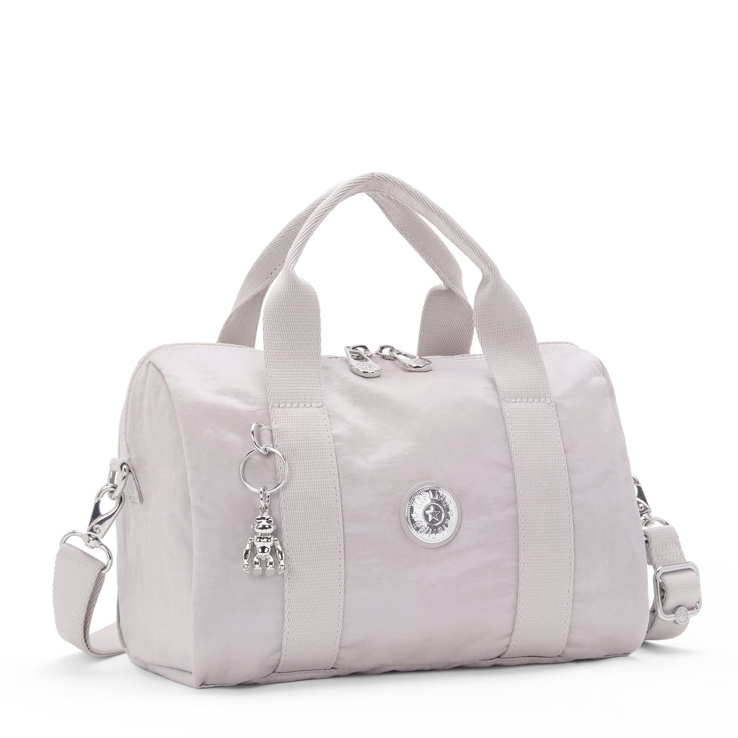 KIPLING-Bina M-Medium handbag (with detachable shoulderstrap)-Gleam Silver-I7571-K6G