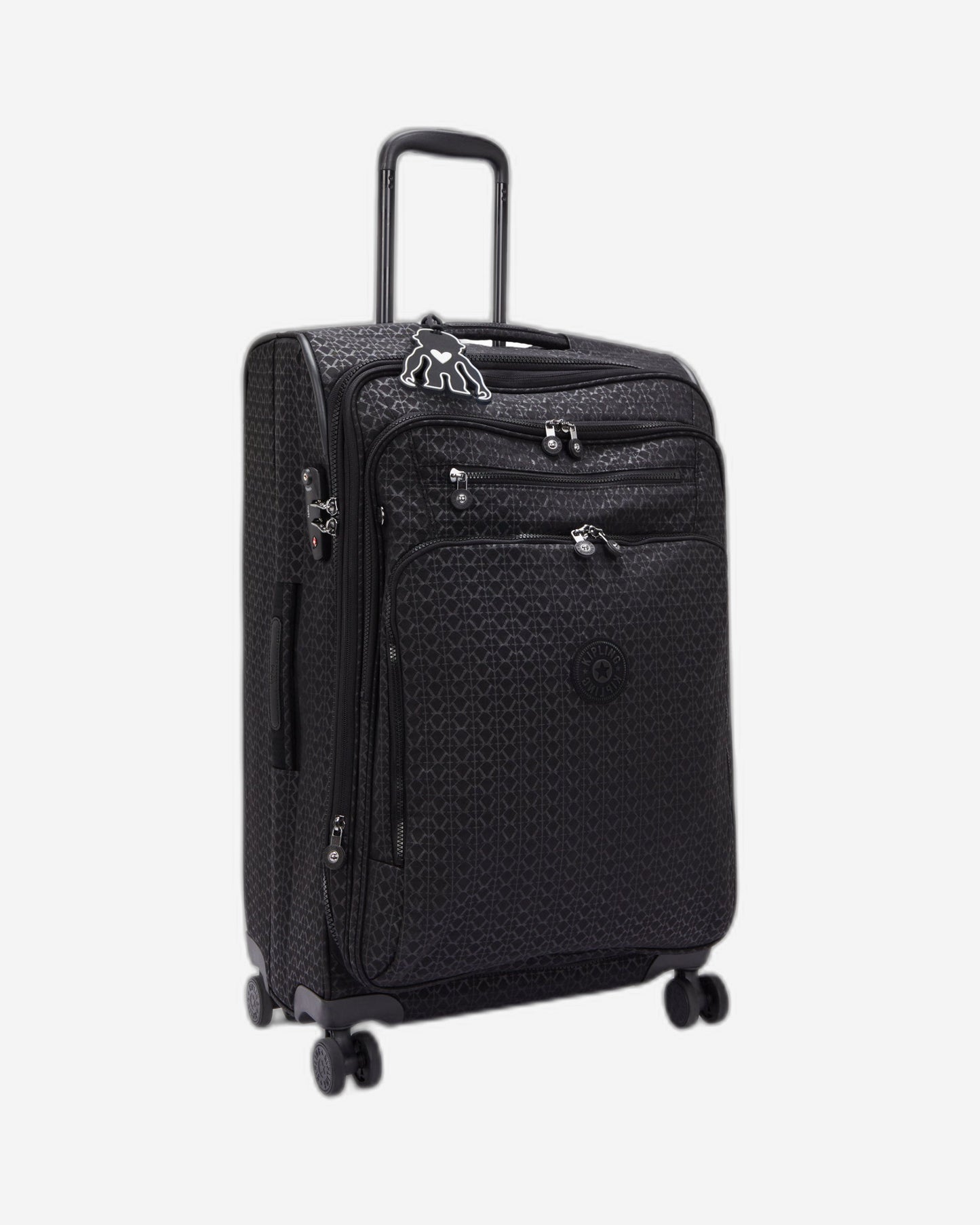Kipling New Youri Spin M Signature Emb Medium Expandable Wheeled Luggage I7575-K59