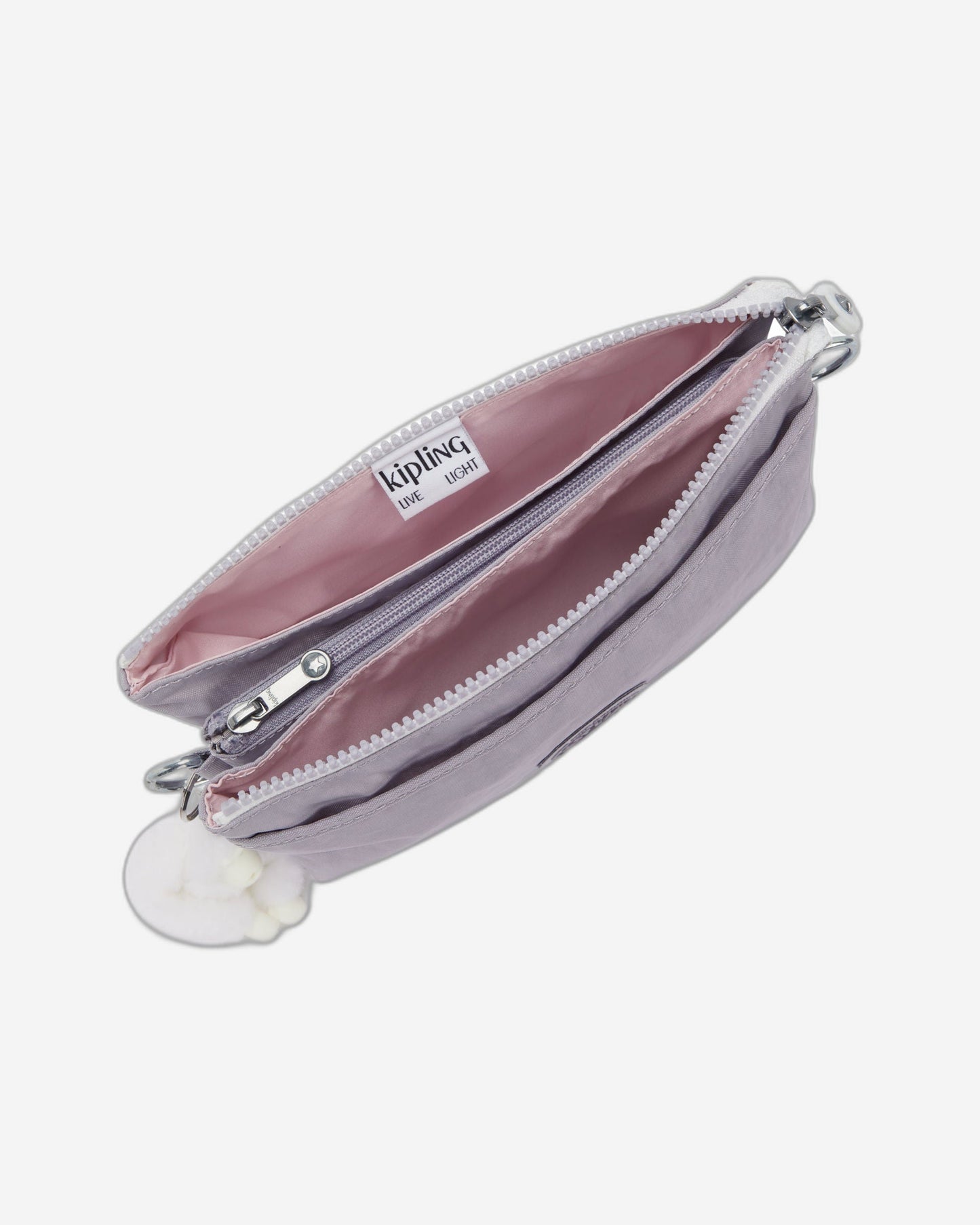 Kipling Riri Tender Grey Large Pouch with Crossbody Strap C2I7590-1FB