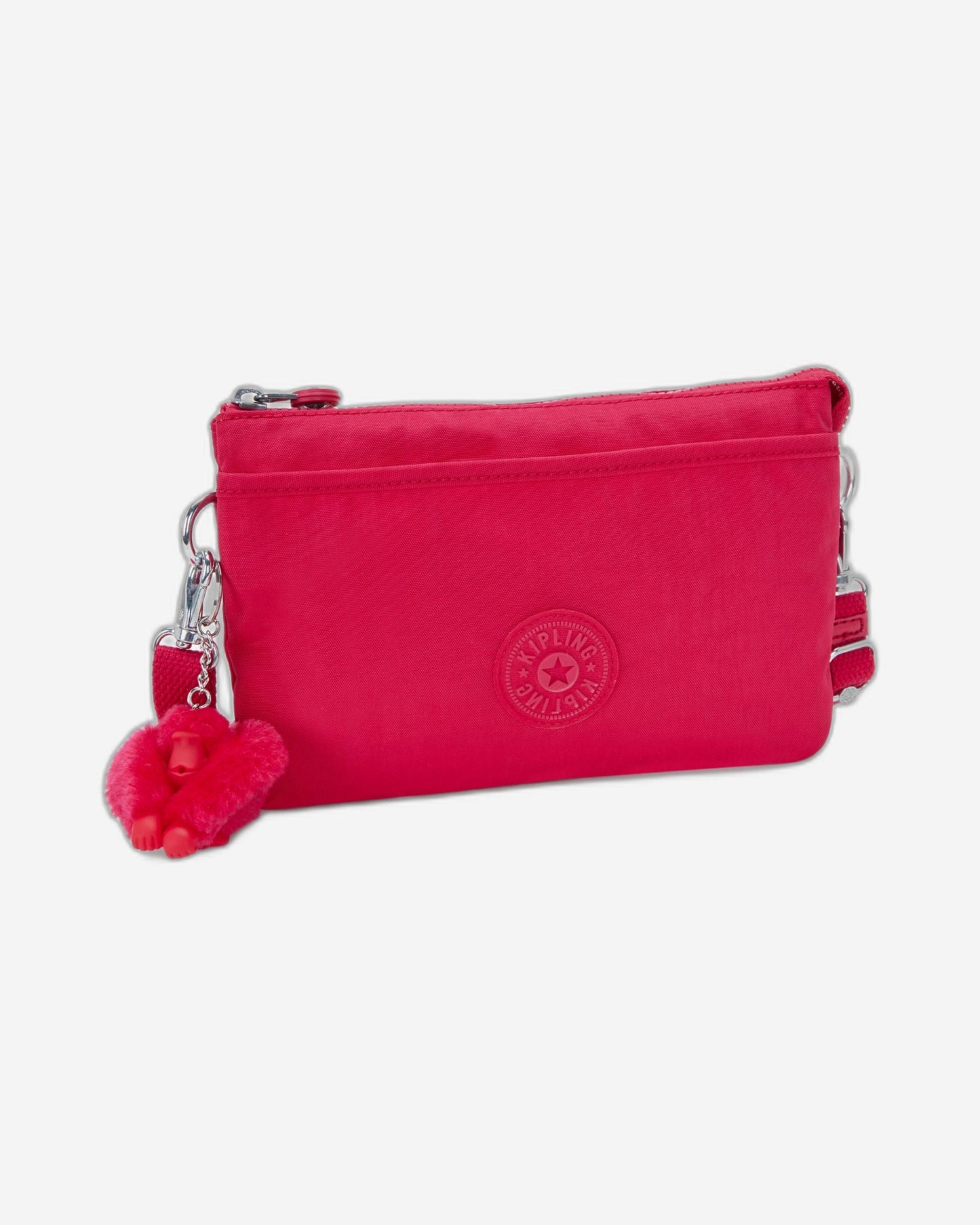 Kipling Riri Confetti Pink Large Pouch with Crossbody Strap C2I7590-T73