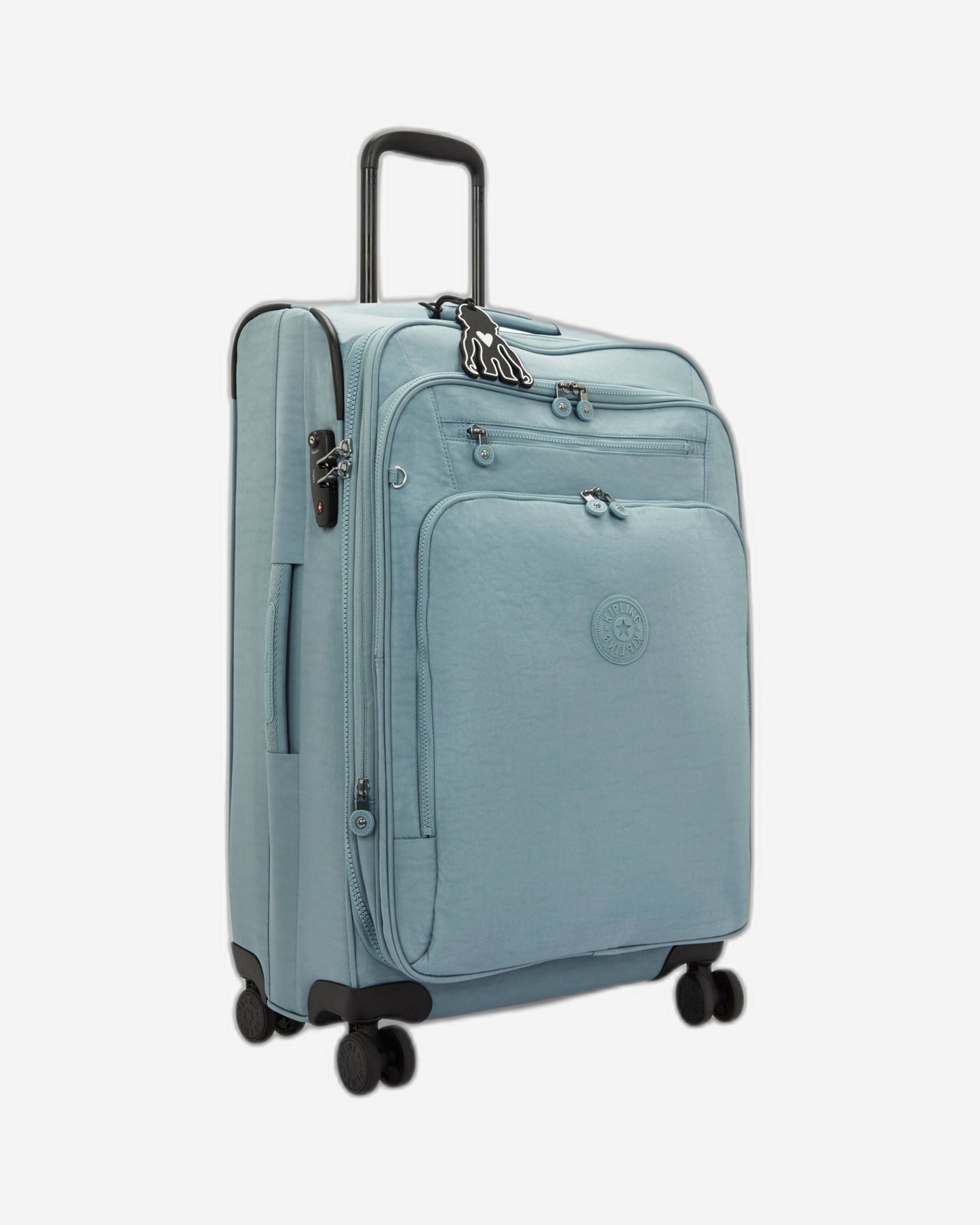 Kipling New Youri Spin M Relaxed Grey Medium Expandable Wheeled Luggage I7706-3NL