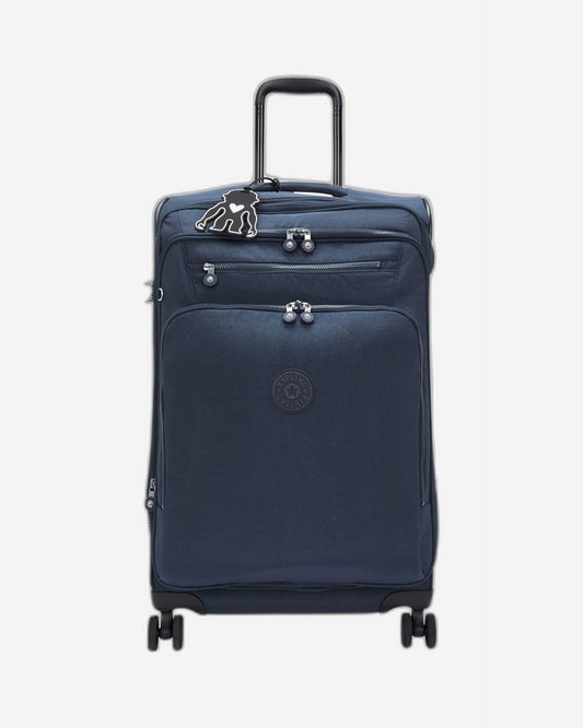 Kipling New Youri Spin M Blue Bleu 2 Medium Expandable Wheeled Luggage I7706-96V