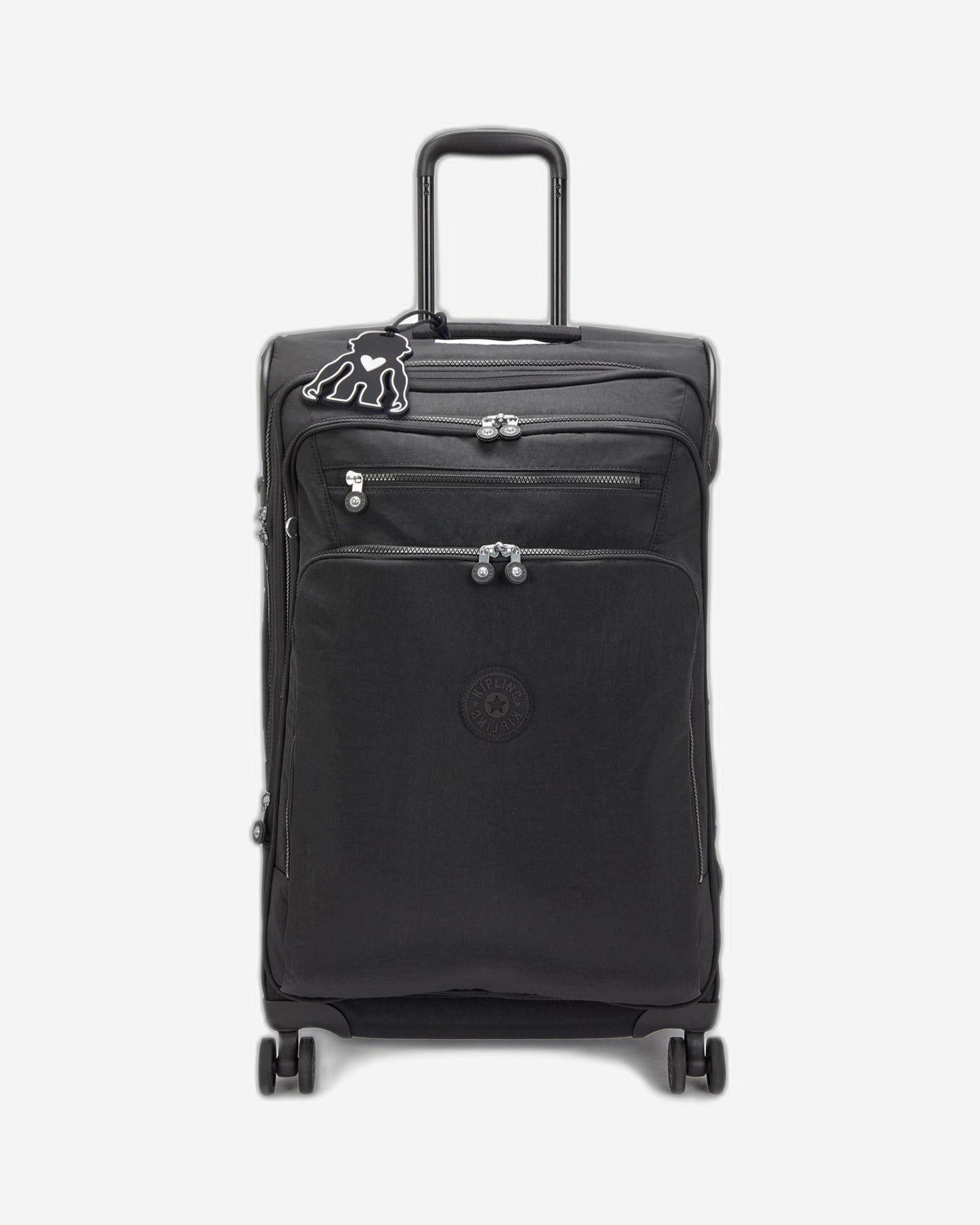 Kipling New Youri Spin M Black Noir Medium Expandable Wheeled Luggage I7706-P39