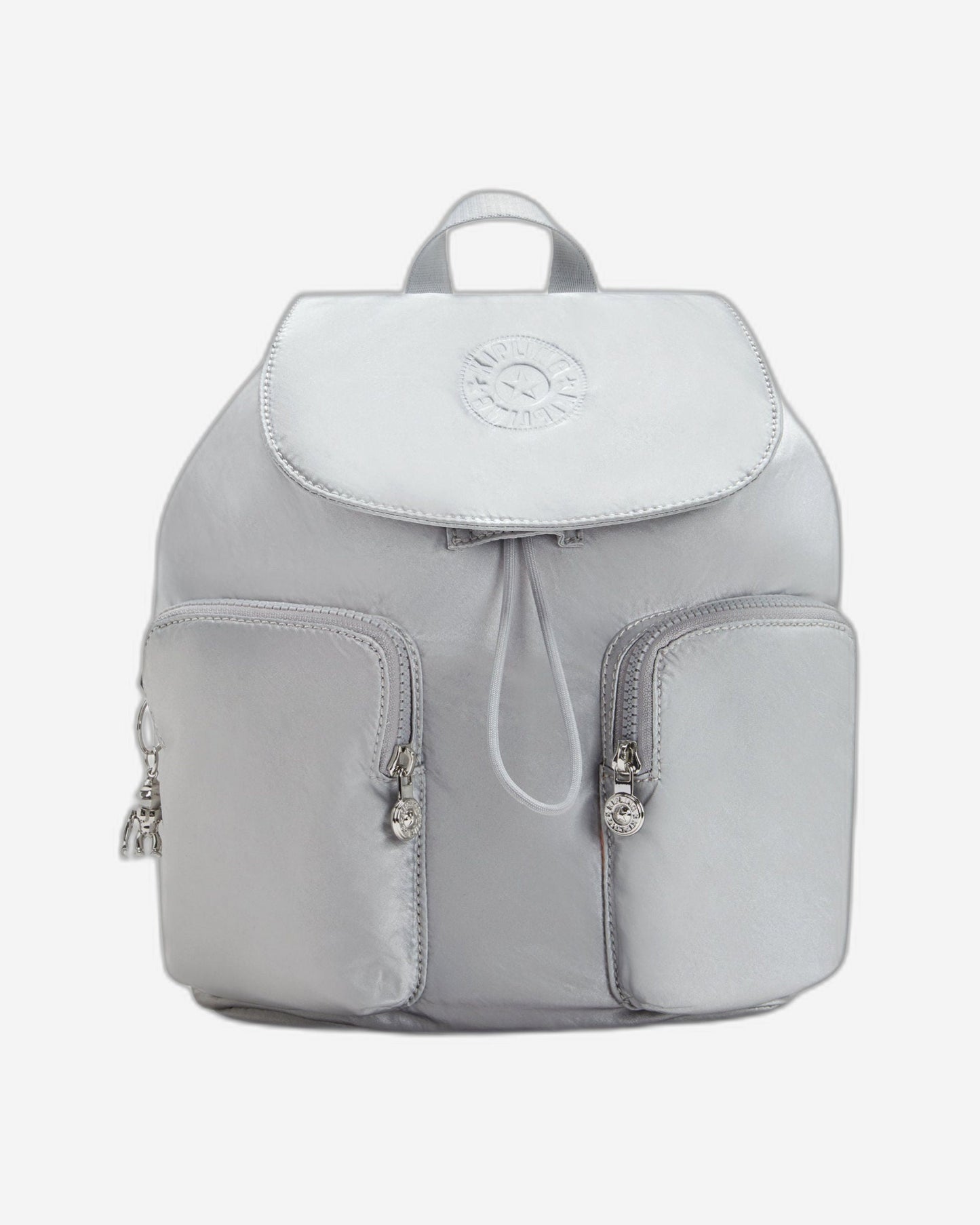 Kipling Anto S Silver Glam Small Drawstring Backpack C2I7751-K2E