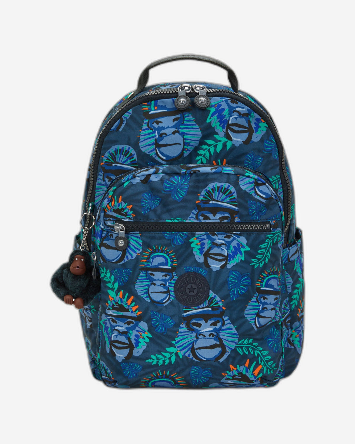 Kipling Seoul College Blue Monkey Fun Large Backpack C2I7973-8HJ