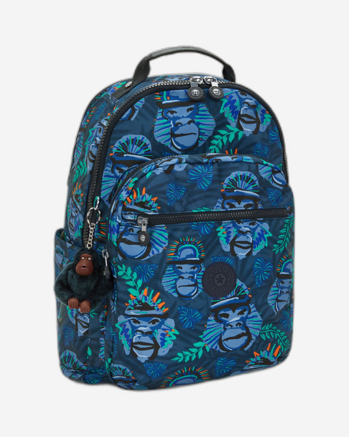 Kipling Seoul College Blue Monkey Fun Large Backpack C2I7973-8HJ