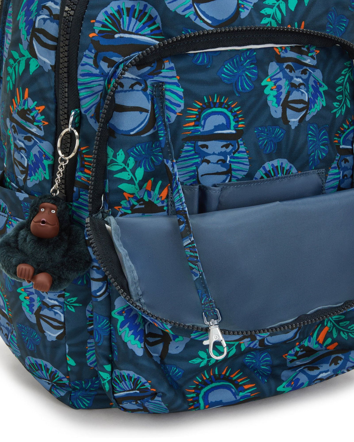 Kipling Seoul College Blue Monkey Fun Large Backpack C2I7973-8HJ