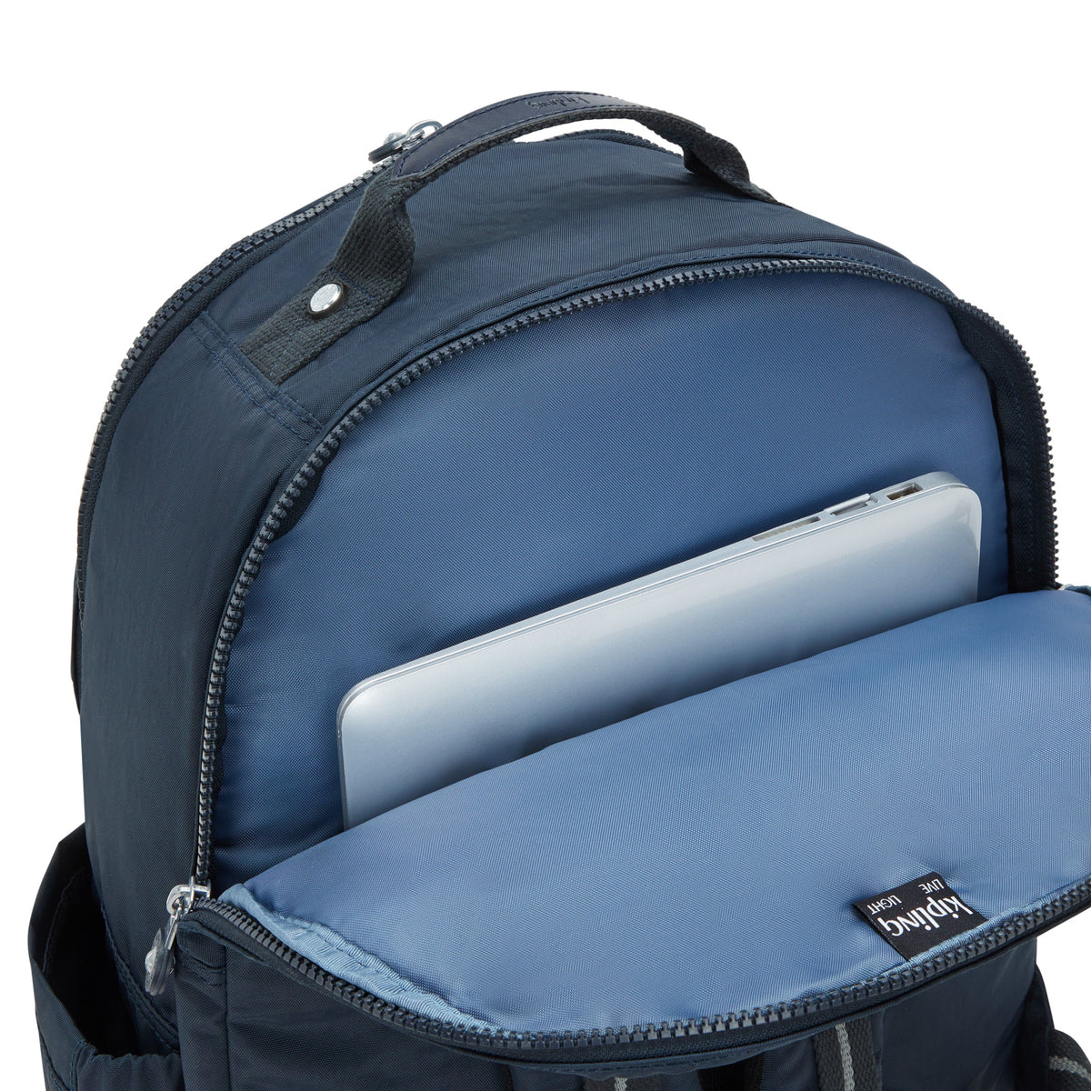 Kipling Seoul College True Blue Tonal Large Backpack C2I7974-4DX