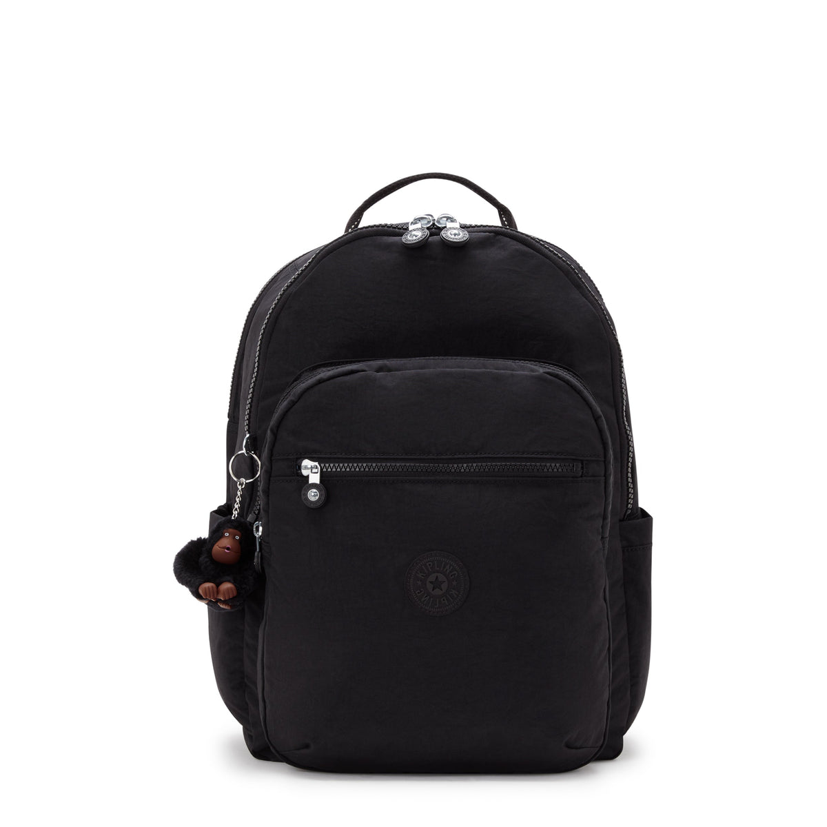 KIPLING-Seoul College-Large Backpack with Separate Laptop Compartment-True Black-I7974-J99