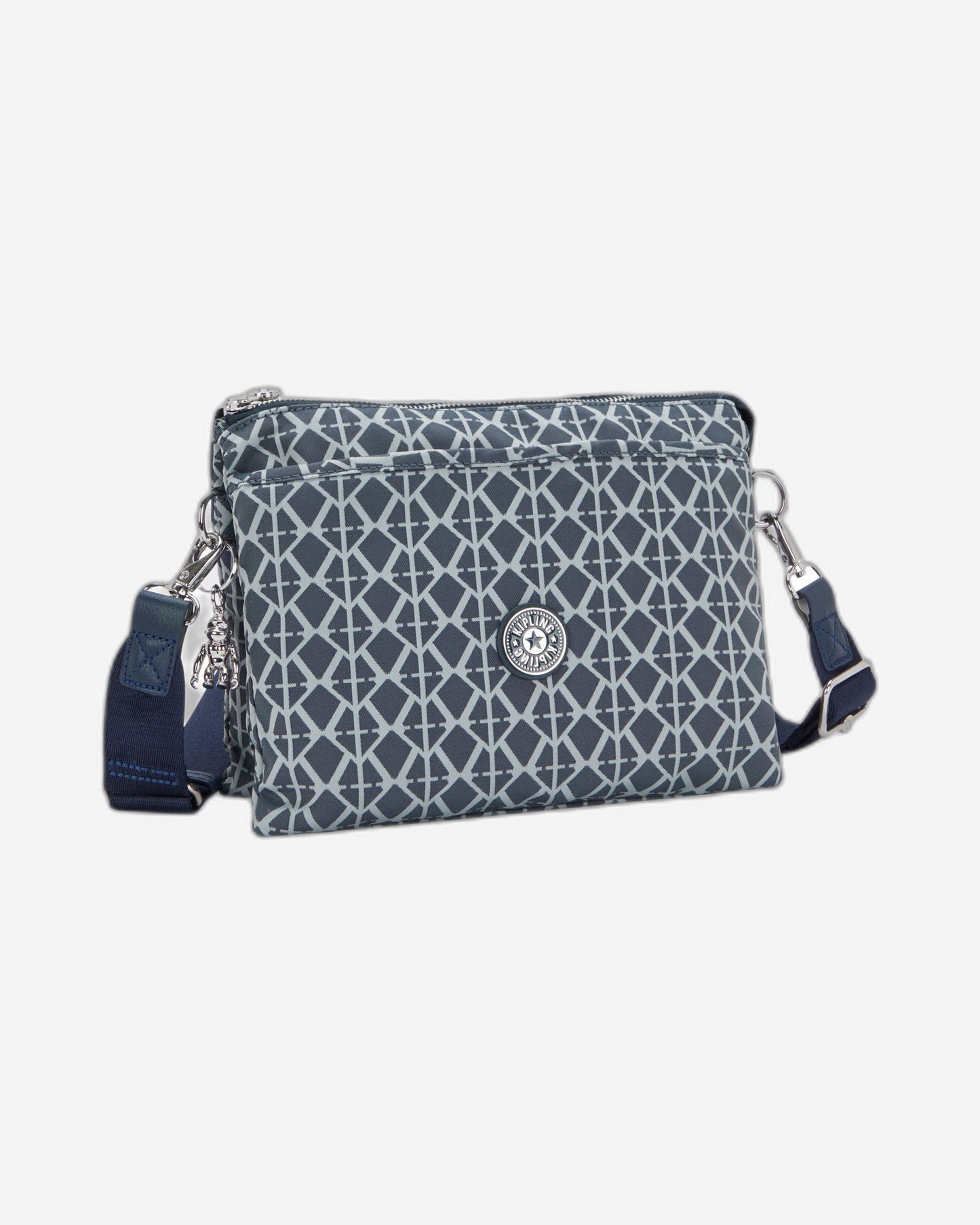 Kipling Riri L Navy Sign Jq Medium crossbody (with removable shoulderstrap) I8044-8DM