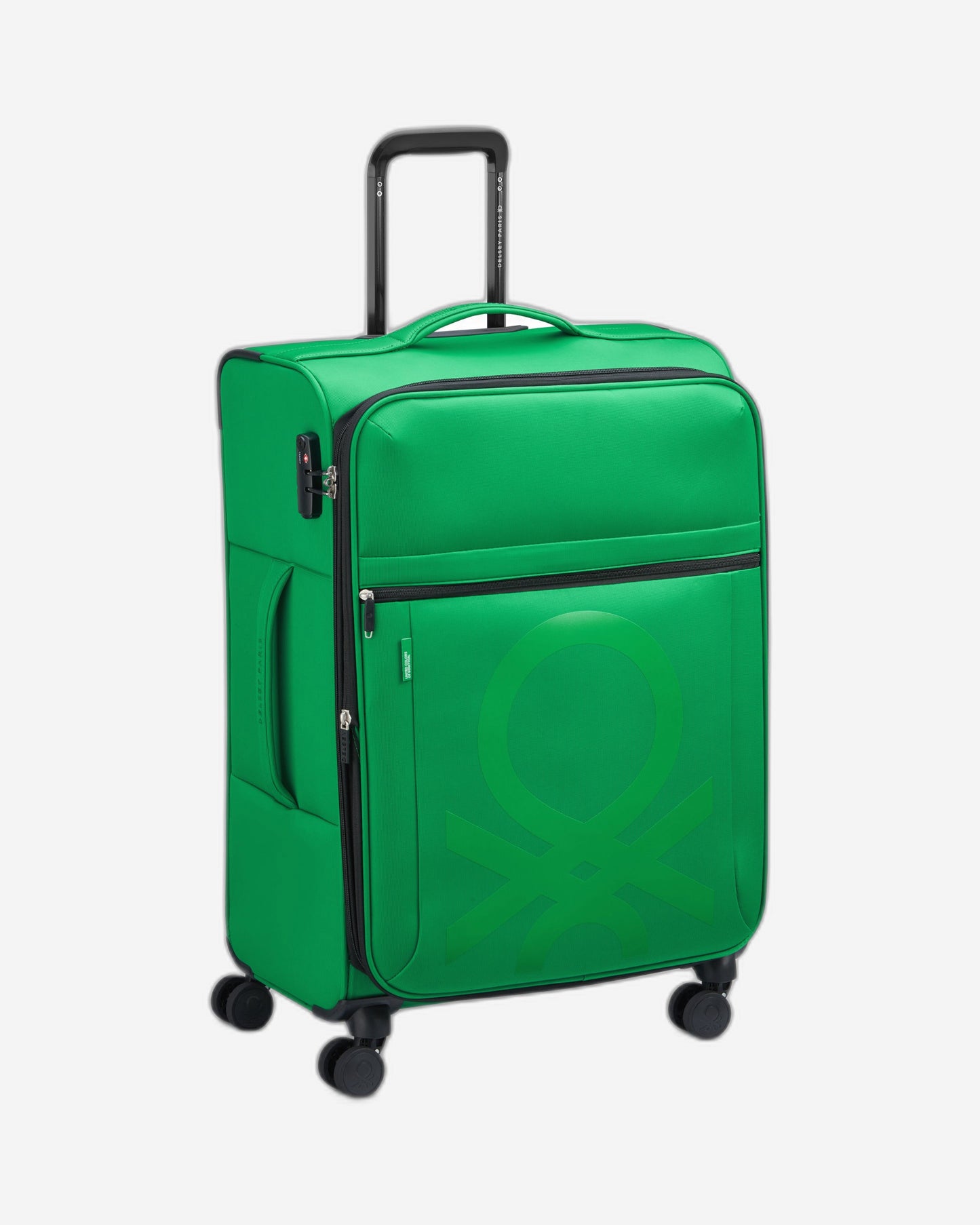 UCB Color Block 4 Double Wheel Softcase Expandable Luggage Trolley