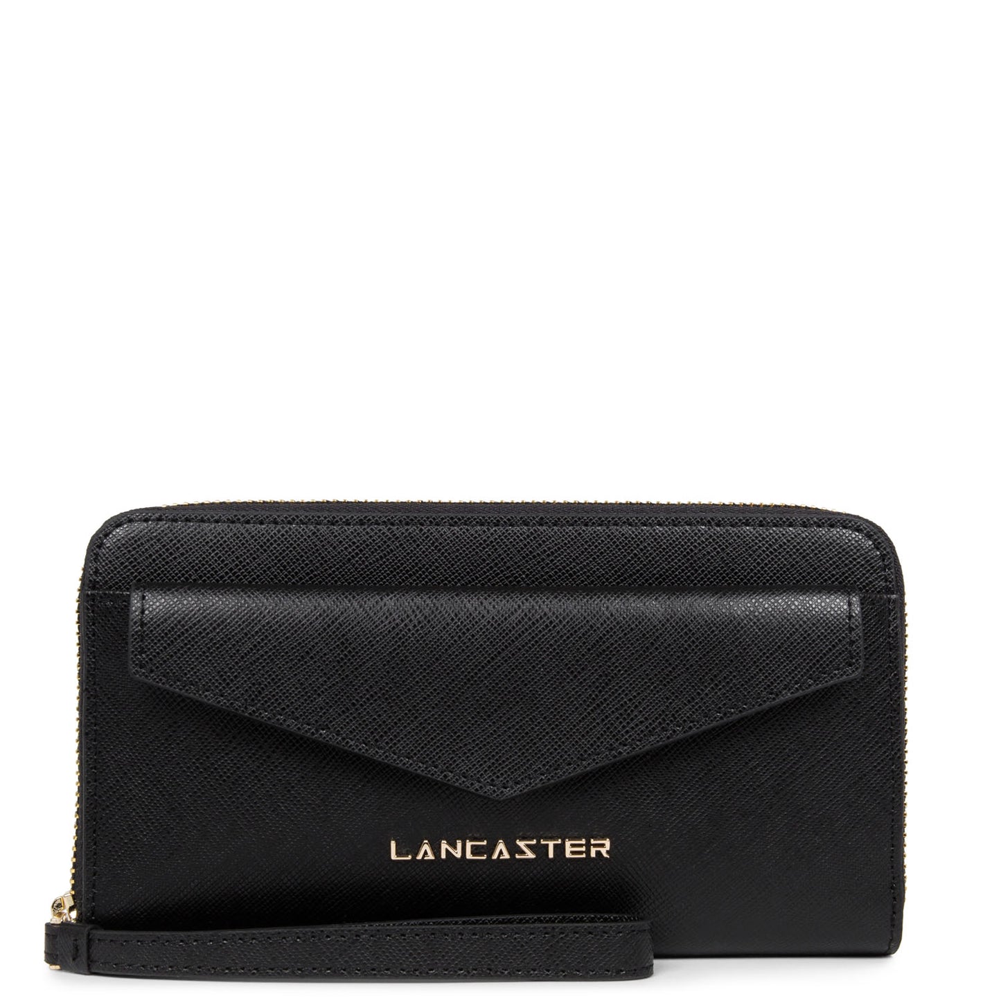 LANCASTER SIGNATURE SAFIANO COMPANION WALLET NOIR