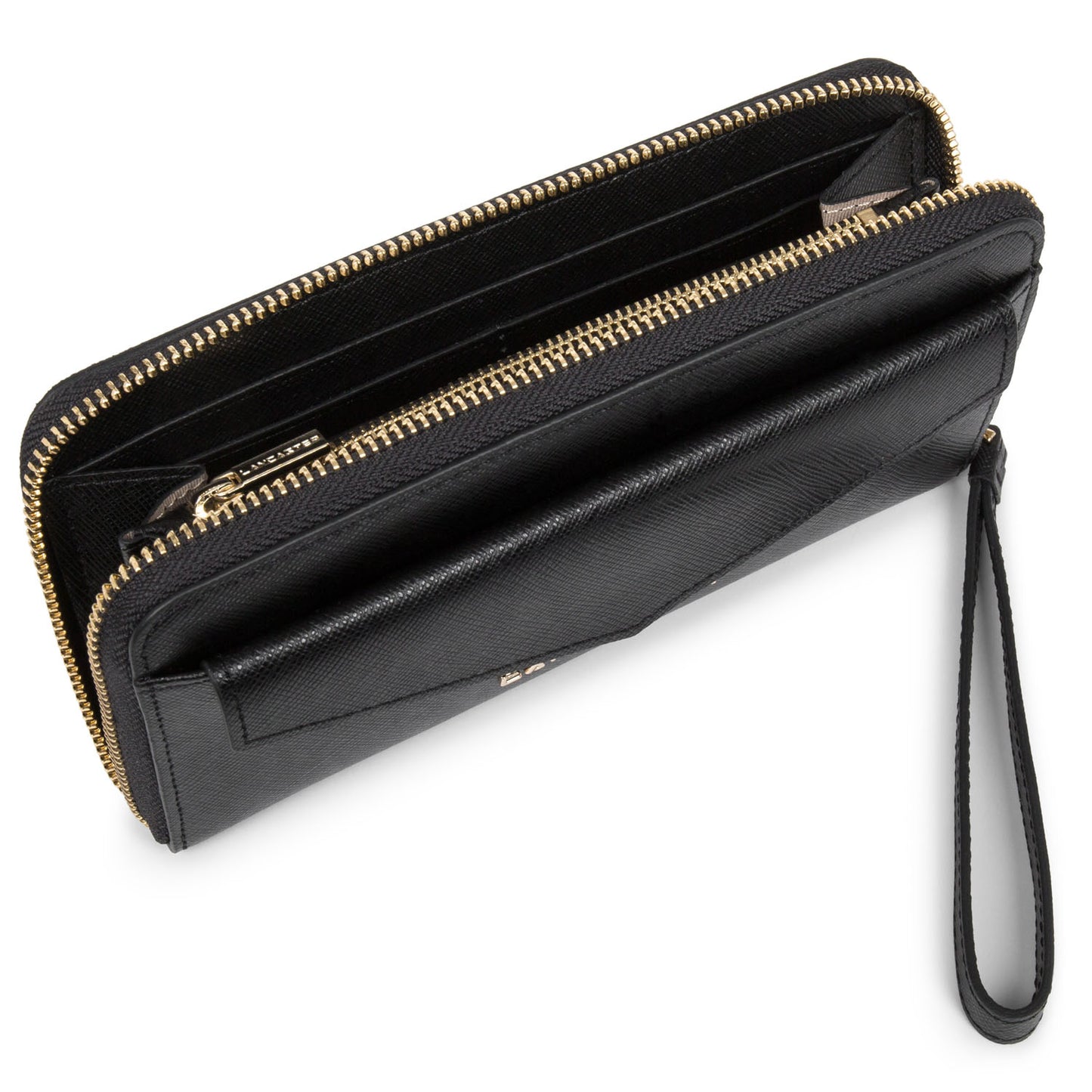 Lancaster Signature Safiano Companion Wallet Noir