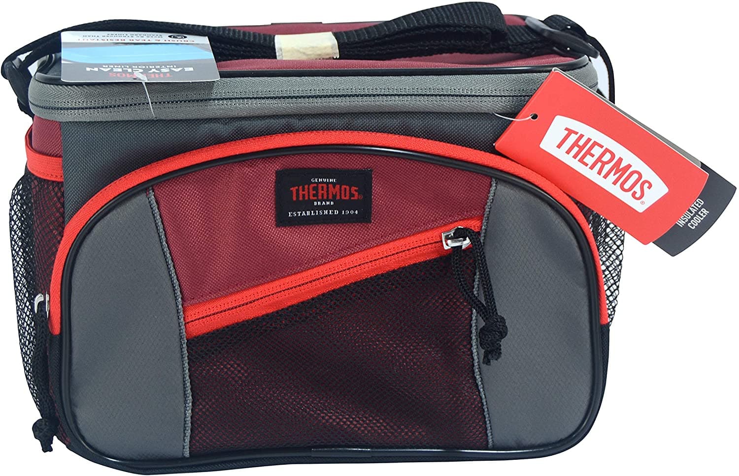 THERMOS HIGHLAND 6 CAN COOLER MAROON/RED - 132719
