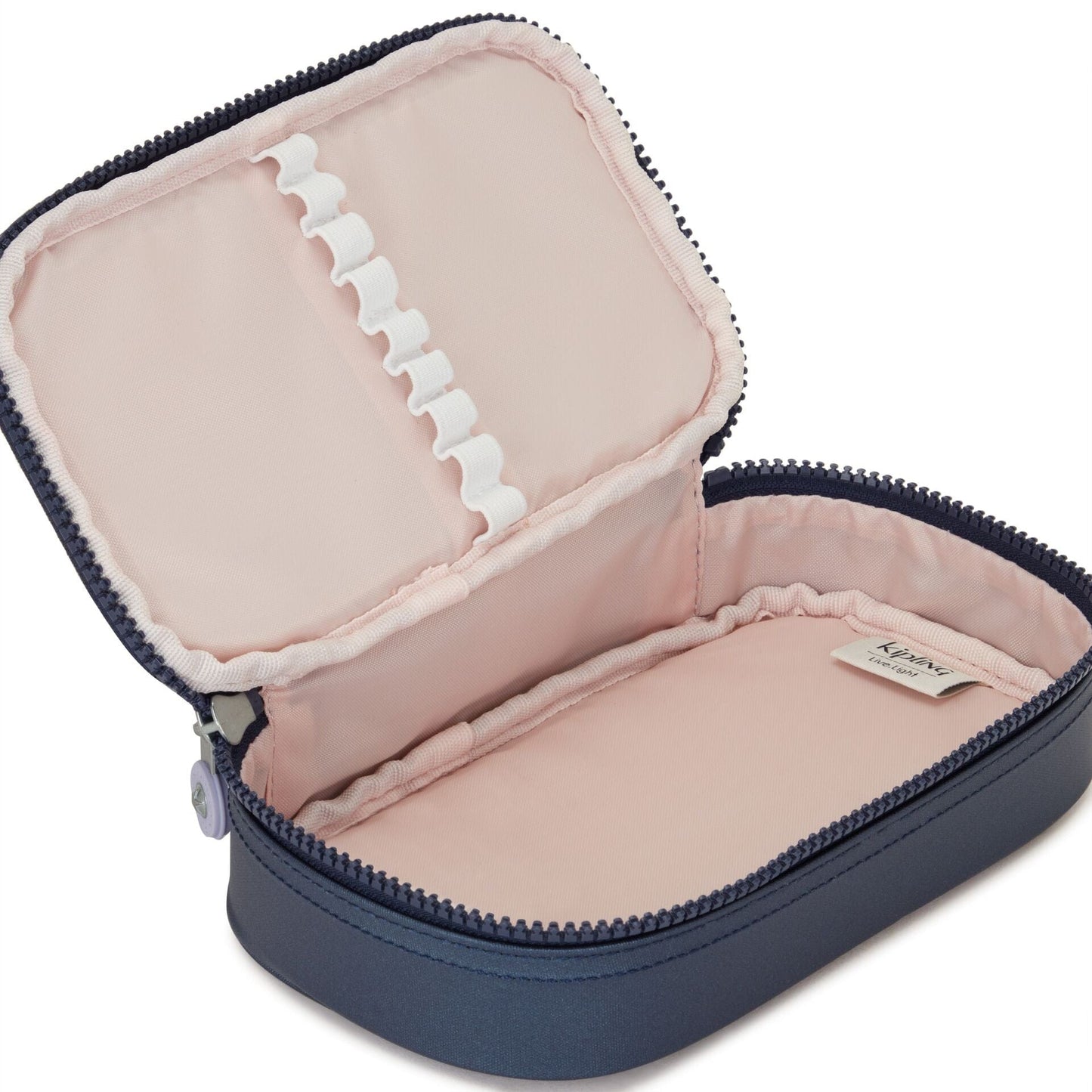 Kipling-50 Pens-Medium Pencase Holds Up To 50 Pens-Admiral Bl Metallic-I3156-7Sp