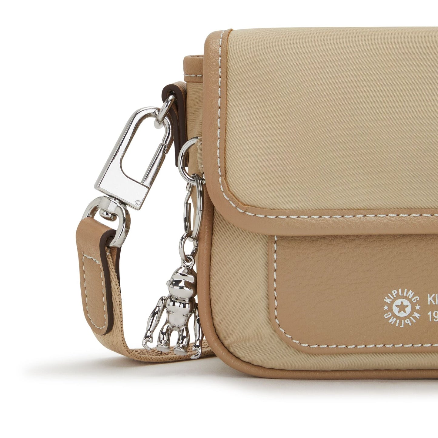 Kipling-Inaki S-Small Crossbody (With Removable Shoulderstrap)-Natural Bge Mu-I4892-Ub2