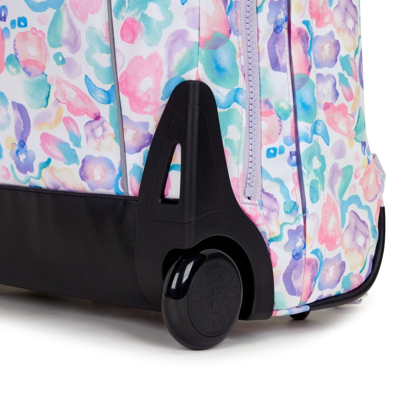 Kipling-Giorno-Large Wheeled Backpack With Laptop Compartment-Aqua Flowers-I5368-2Fw