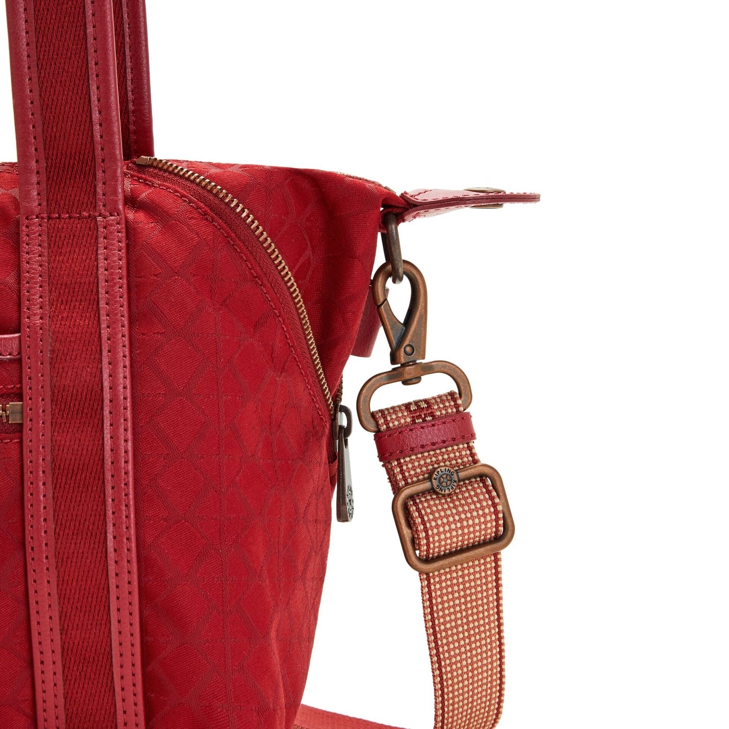 Kipling-Art Mini-Small Handbag (With Removable Shoulderstrap)-Sign Red Mu-I5968-V92