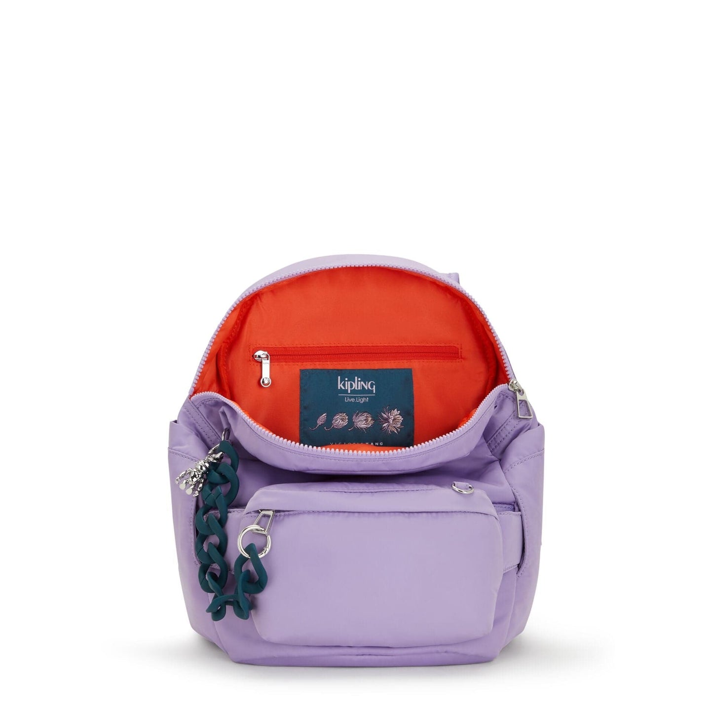 KIPLING-City Pack S-Small backpack (with front pocket convertible to waitbag)-VT Ice lavender-I7460-M14