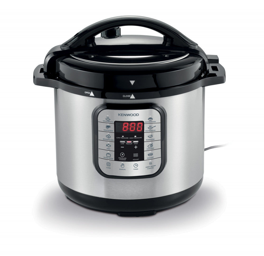Kenwood 8L Electric Pressure Cooker 1000W Silver/Black, Pcm80.000Ss