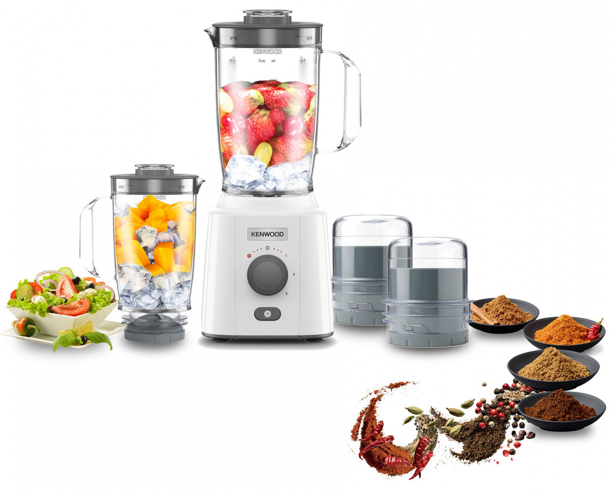 Kenwood 1.5L Blender With Mill 650W White Blp41.H0Wh