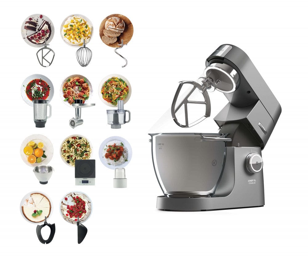 Kenwood 6.7L Titanium Kitchen Machine 1700W, Silver Kvl8472S