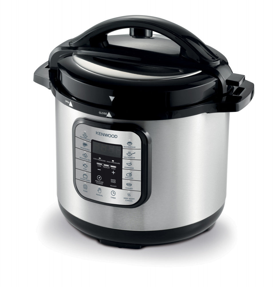 Kenwood 8L Electric Pressure Cooker 1000W Silver/Black, Pcm80.000Ss